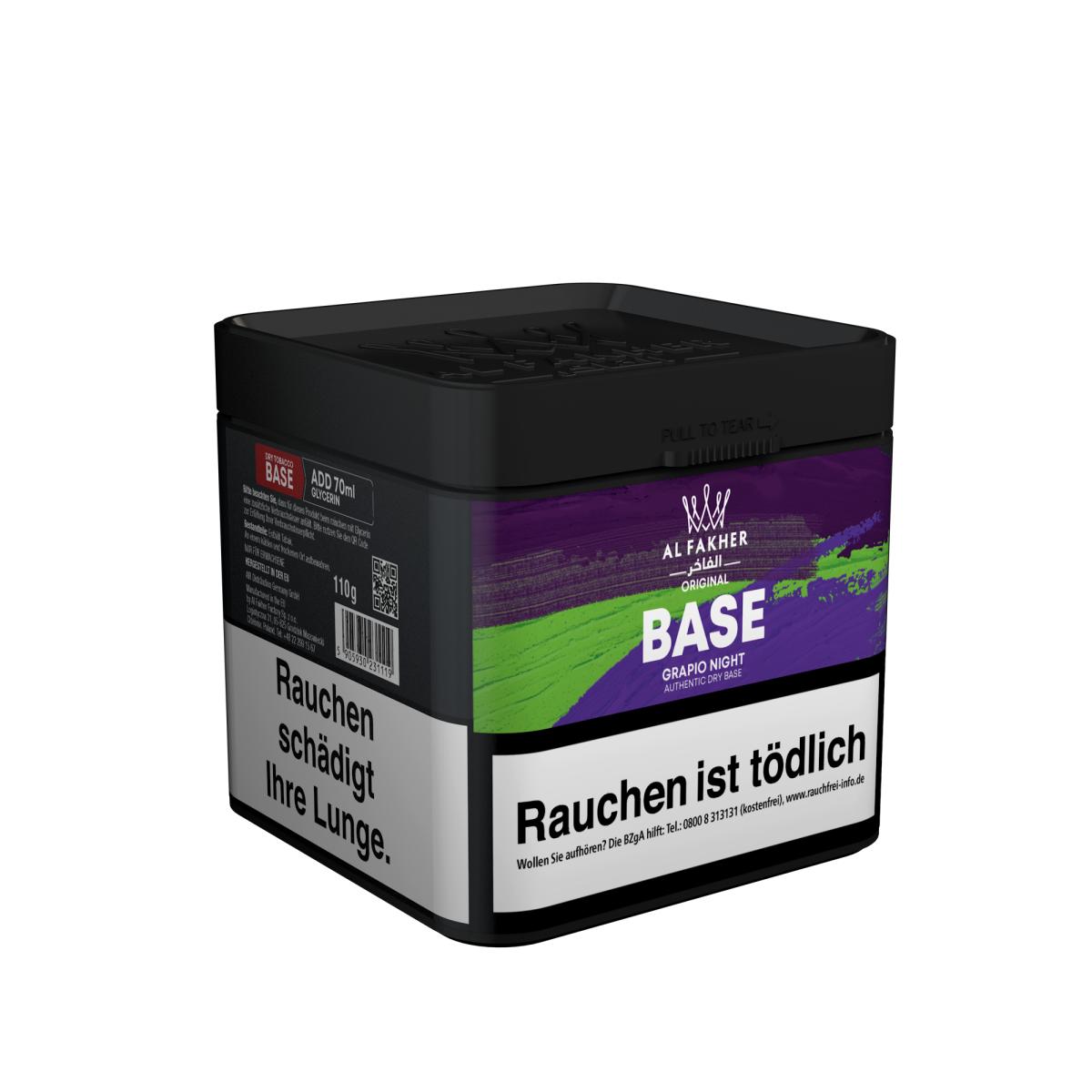 Al Fakher - Dry Base with flavour - Grapio Night - 110 g