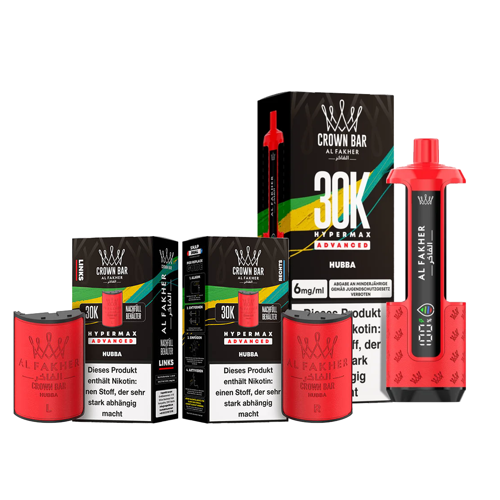 Al Fakher - 30K - Crown Bar - Hypermax Advanced - Hubba2