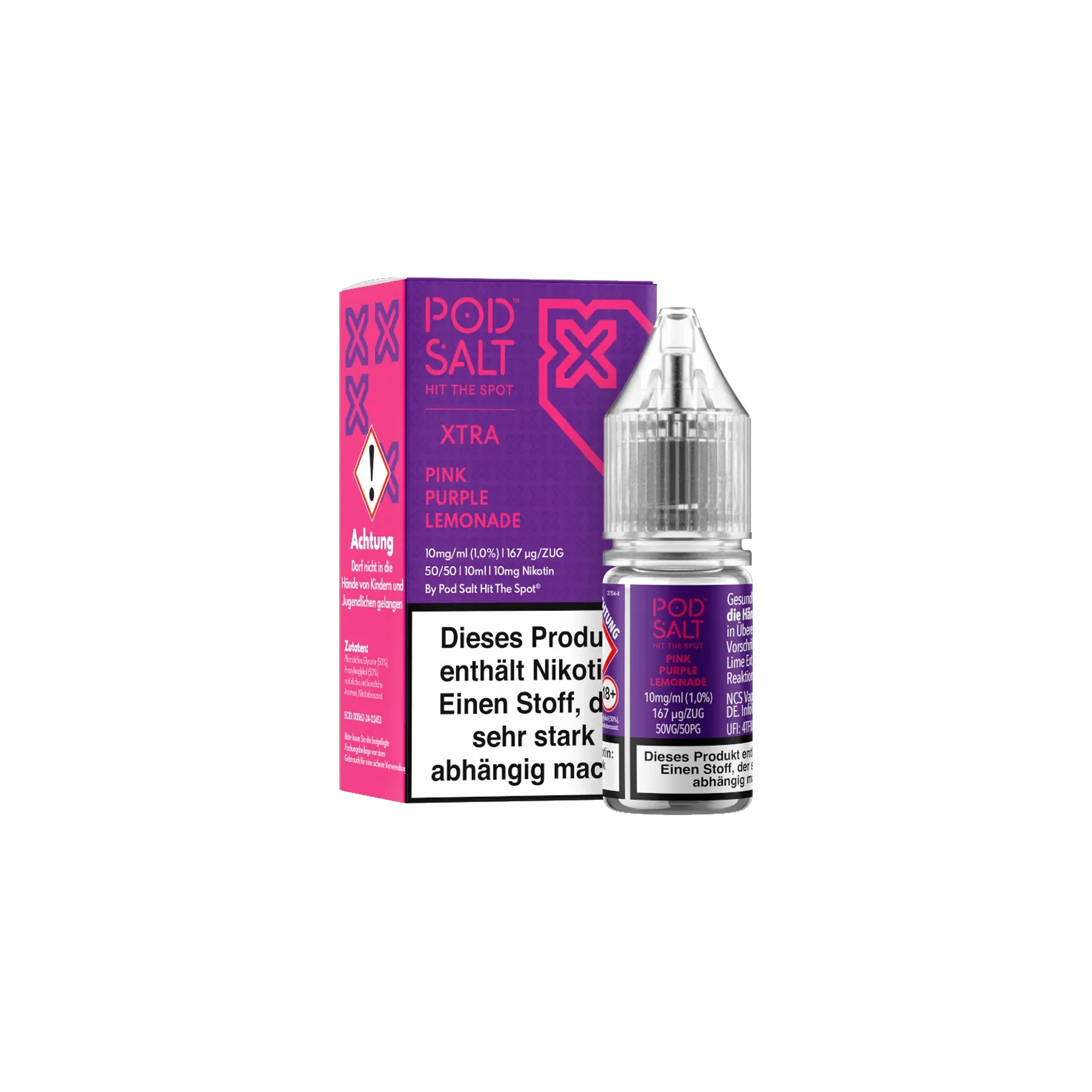 Pod Salt Xtra Nikotinsalz E-Liquid Pink Purple Lemonade 10 ml mit 10 mg günstig bestellen 2