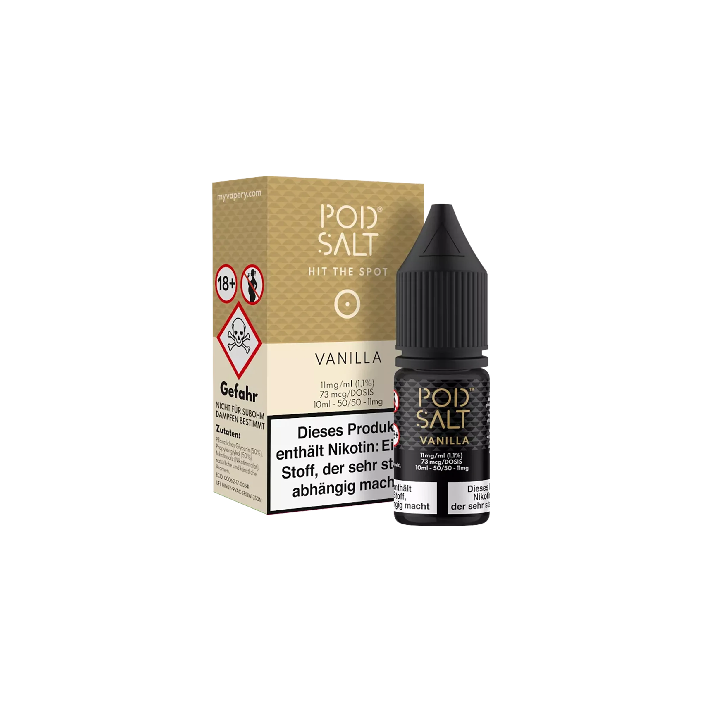 Pod Salt - E-Liquid - NicSalt - Vanilla - 10 ml - 11 mg