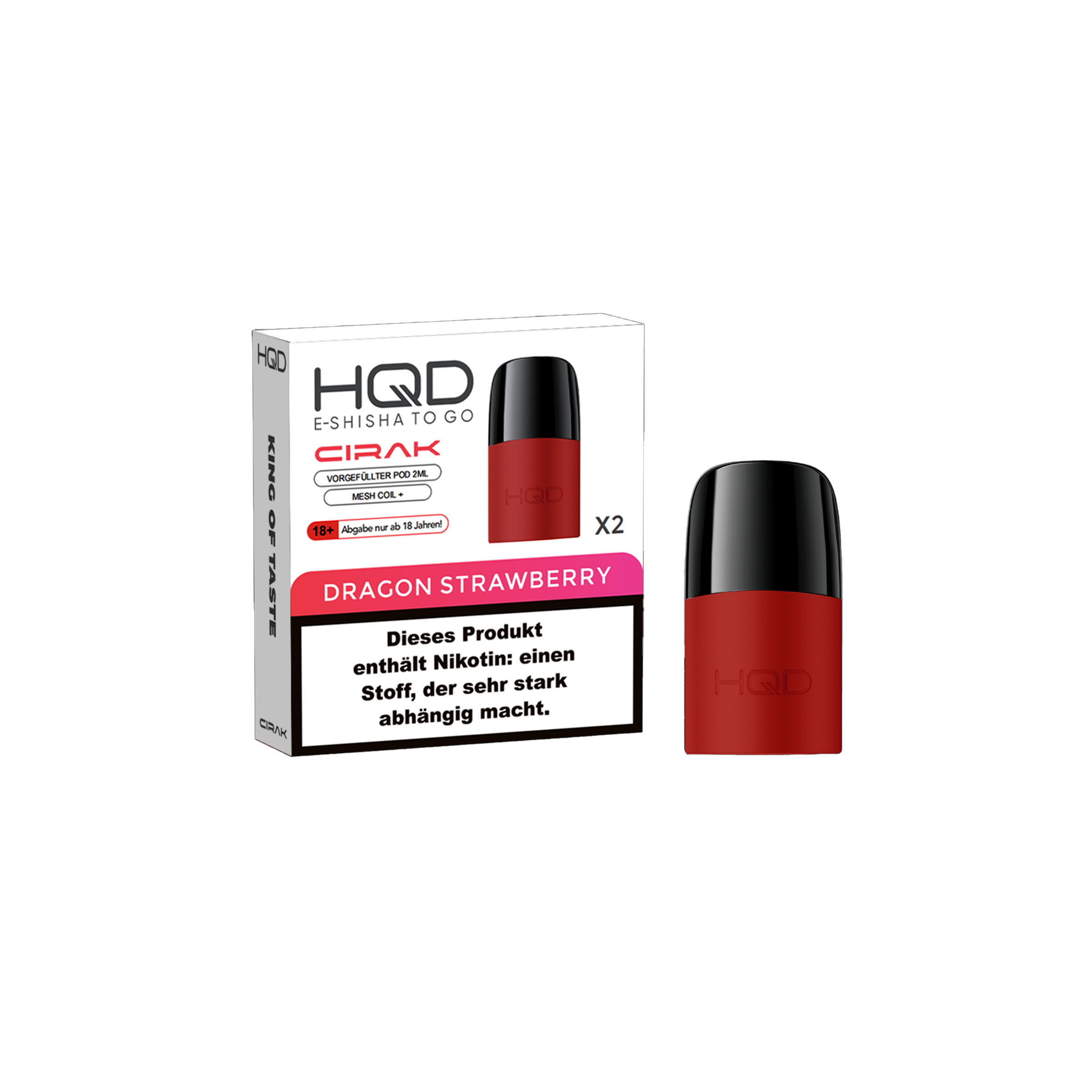 HQD - Cirak - Prefilled Pod - Dragon Strawberry | E-Liquid Vape Sorten günstig kaufen2