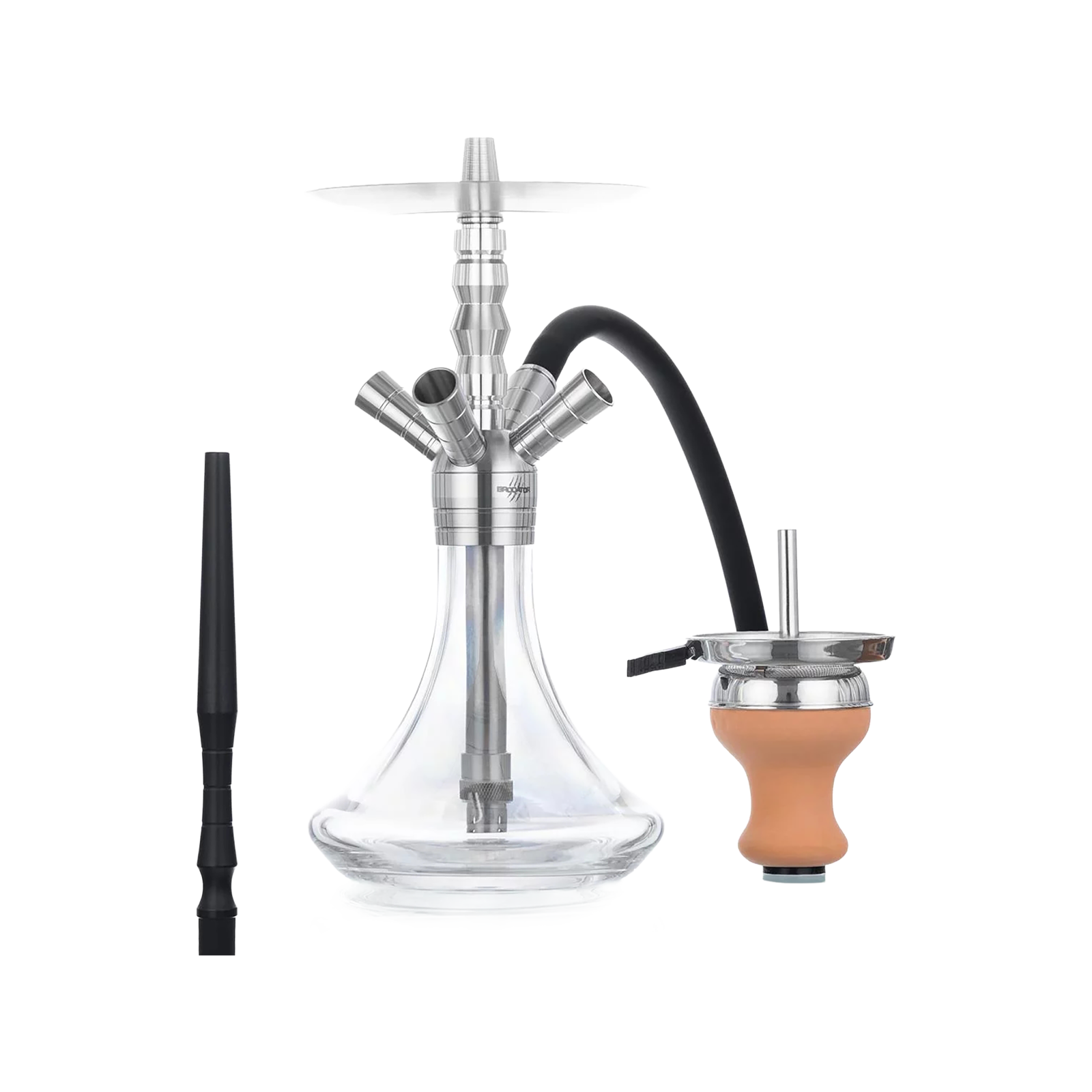 Mini Brodator Skorpian 32 cm Shisha &ndash; Edelstahl & Kristallglas 1