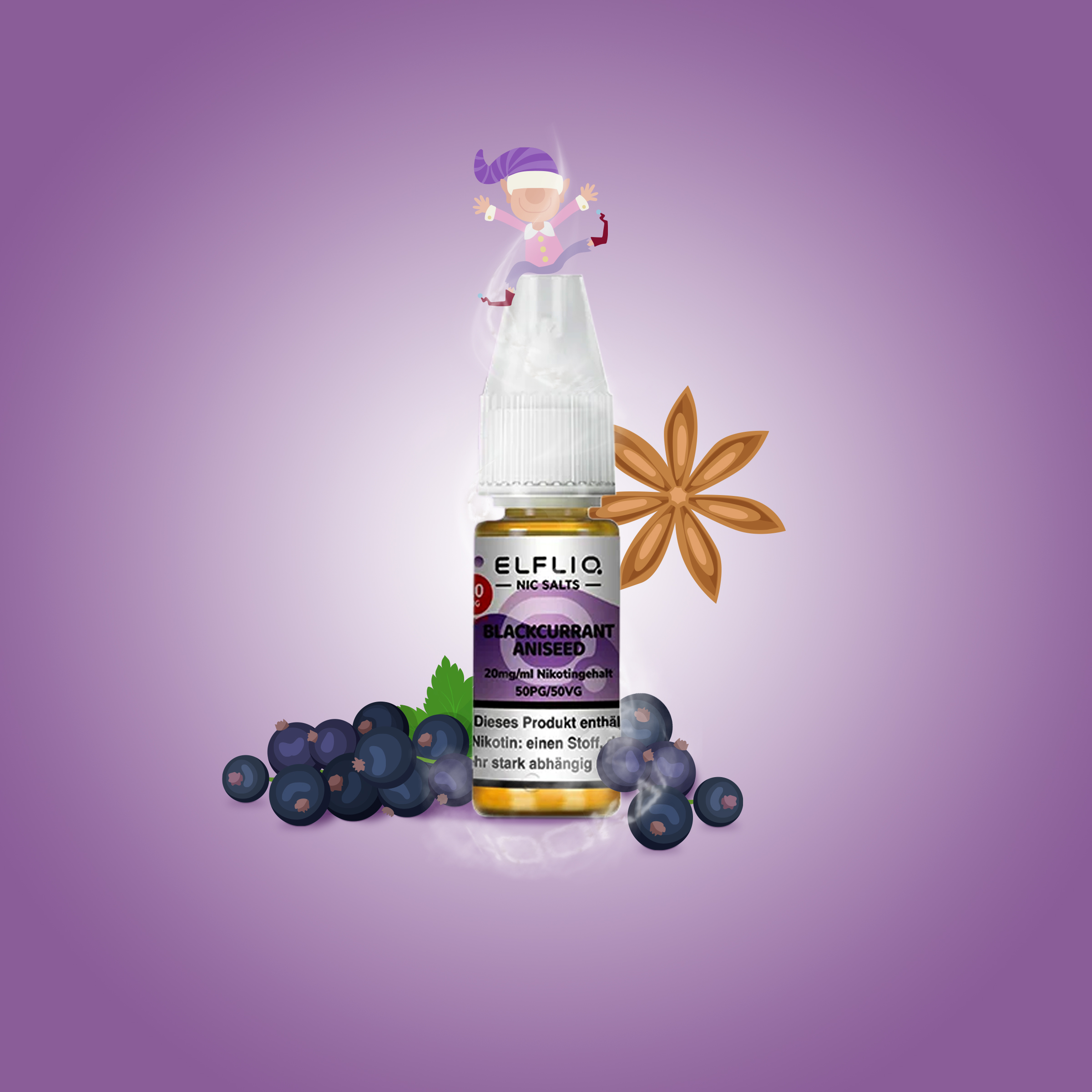 ElfliQ Blackcurrant Aniseed 20 mg | E-Zigaretten Liquid von Elf Bar kaufen 2