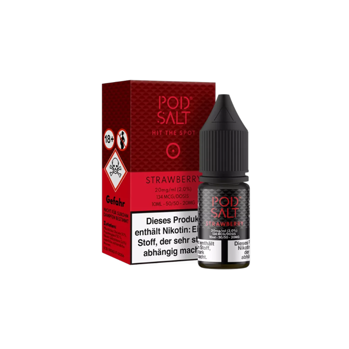 Pod Salt Core - E-Liquid - Nikotinsalz - Strawberry - 10 ml - 20 mg1-1-1