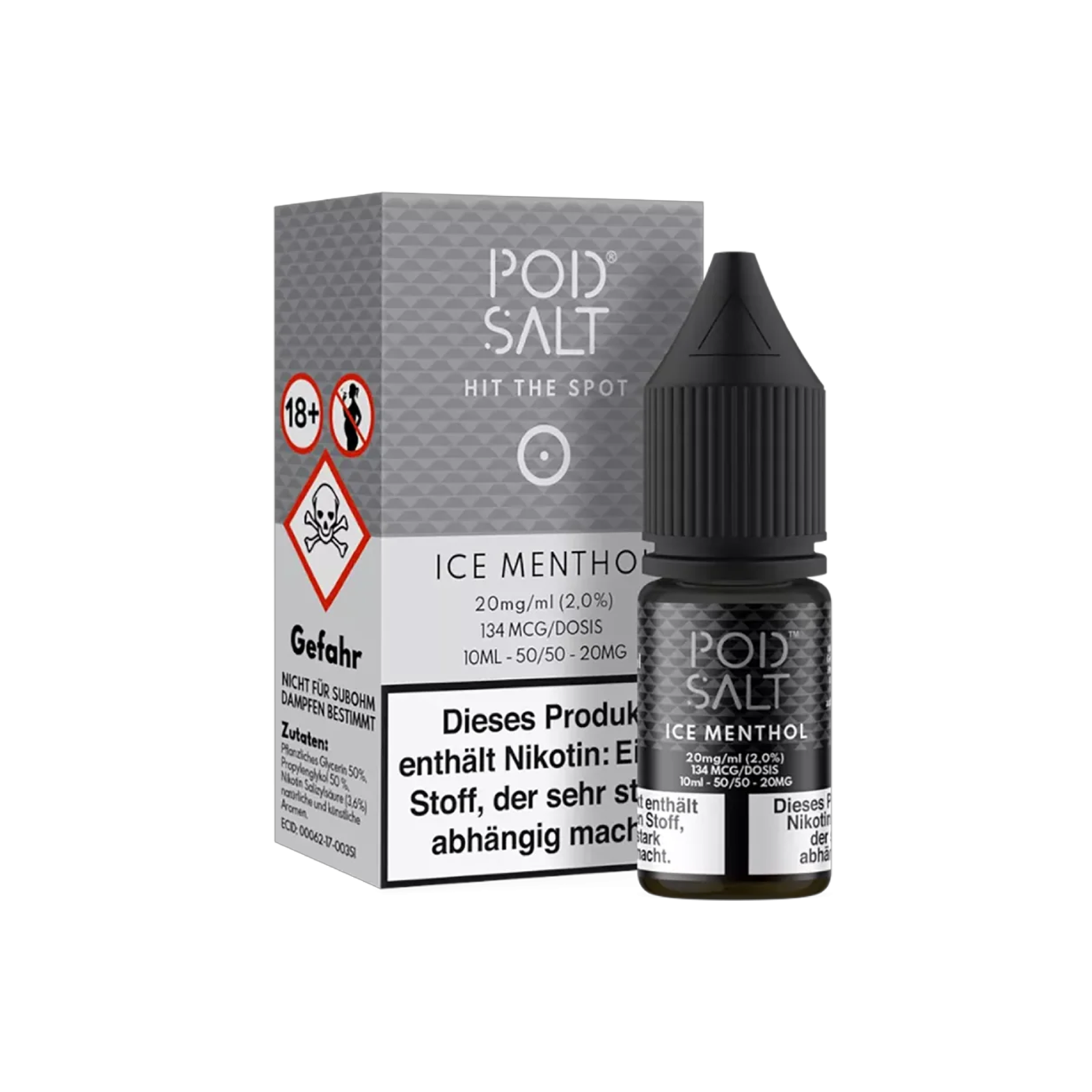 Pod Salt - E-Liquid - NicSalt - Ice Menthol - 10 ml - 20 mg