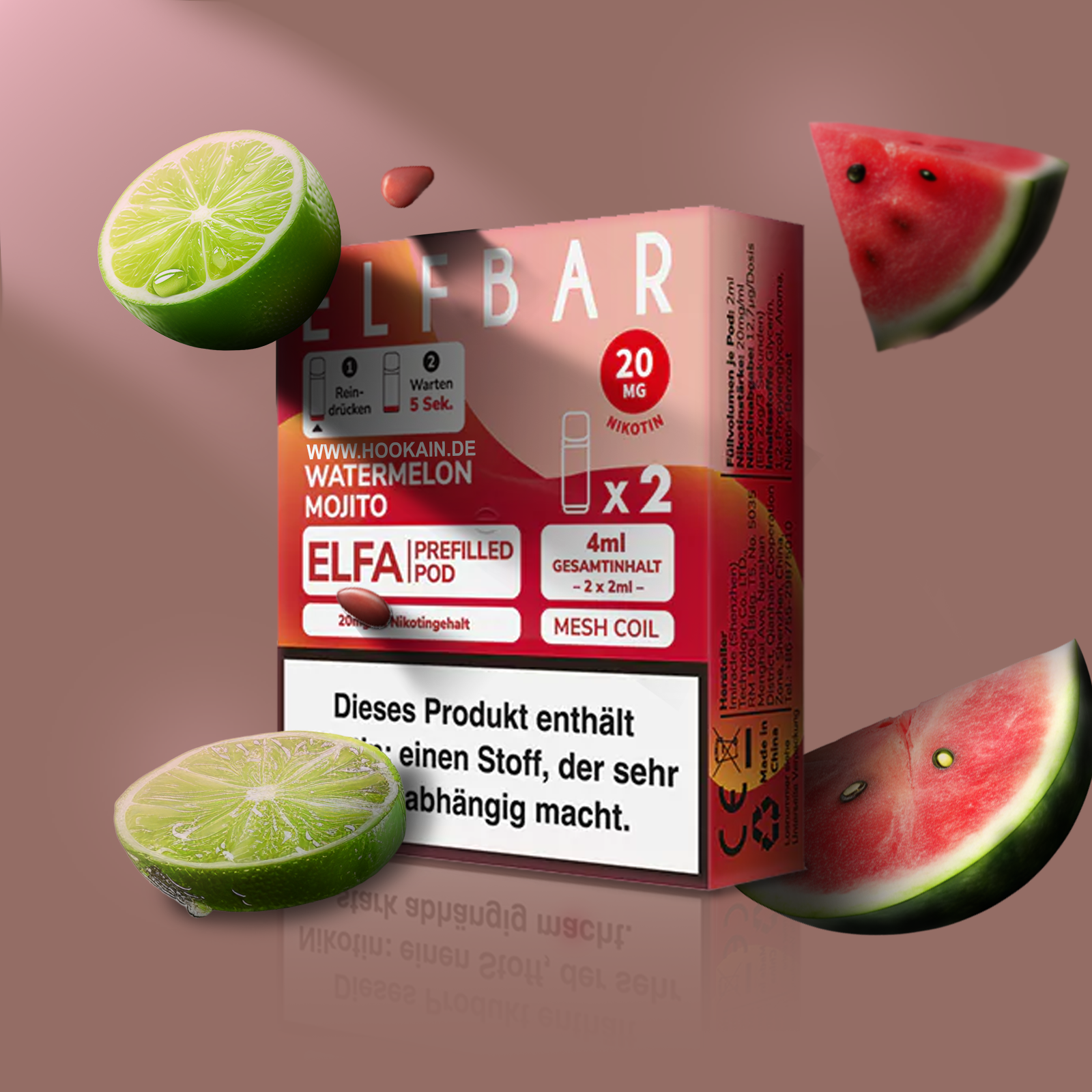 Elf Bar - ELFA - Prefilled Pod - Watermelon Mojito 1