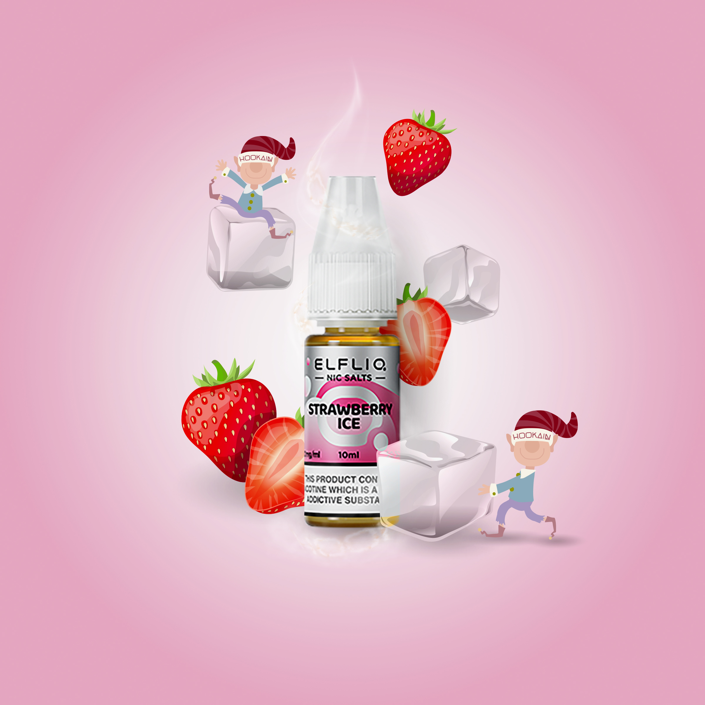 ElfliQ - Strawberry Ice - 10 mg | E-Zigaretten Liquid Elf Bar kaufen1