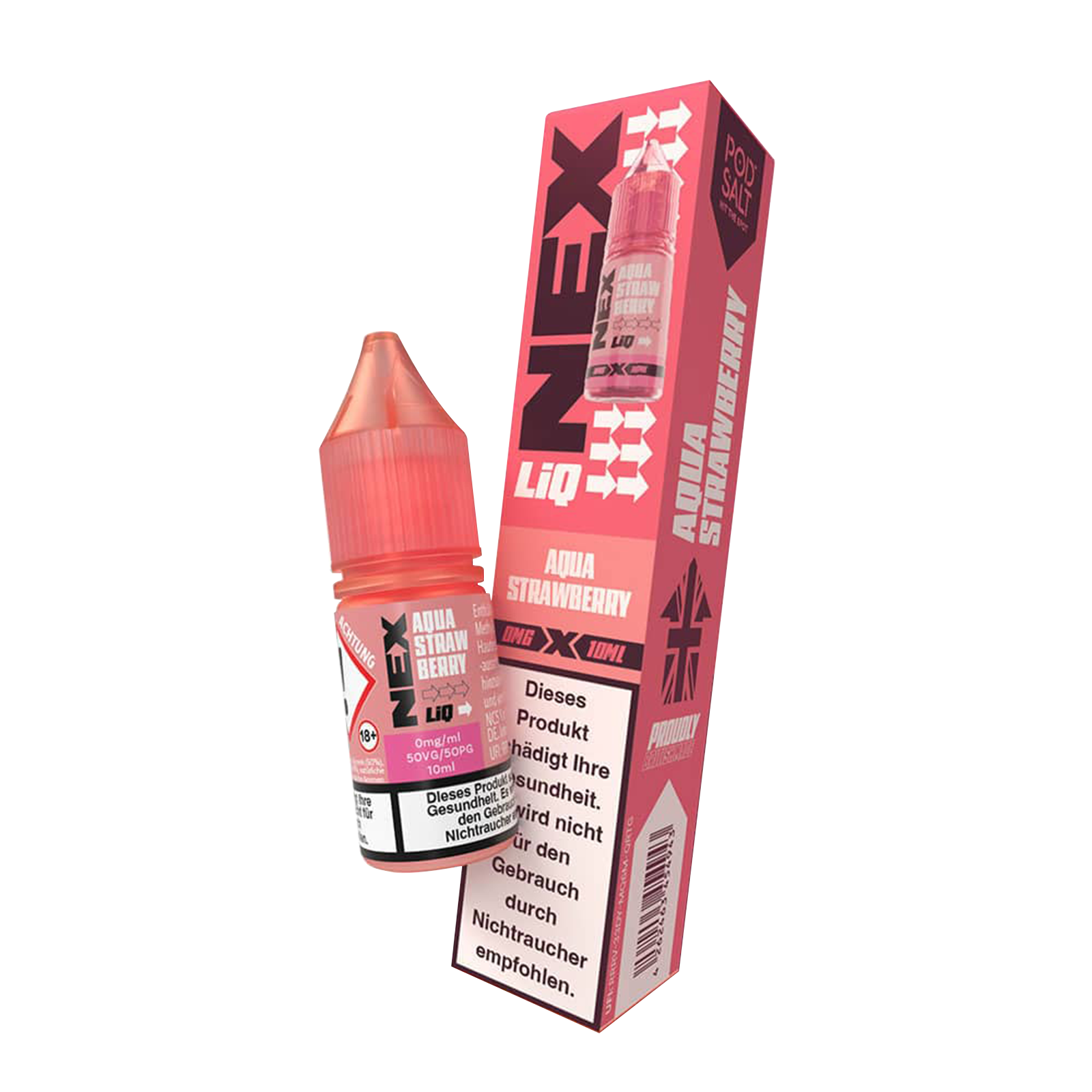 NexLiq - Pod Salt- NicSalt - 10 ml 0 mg Aqua Strawberry 1