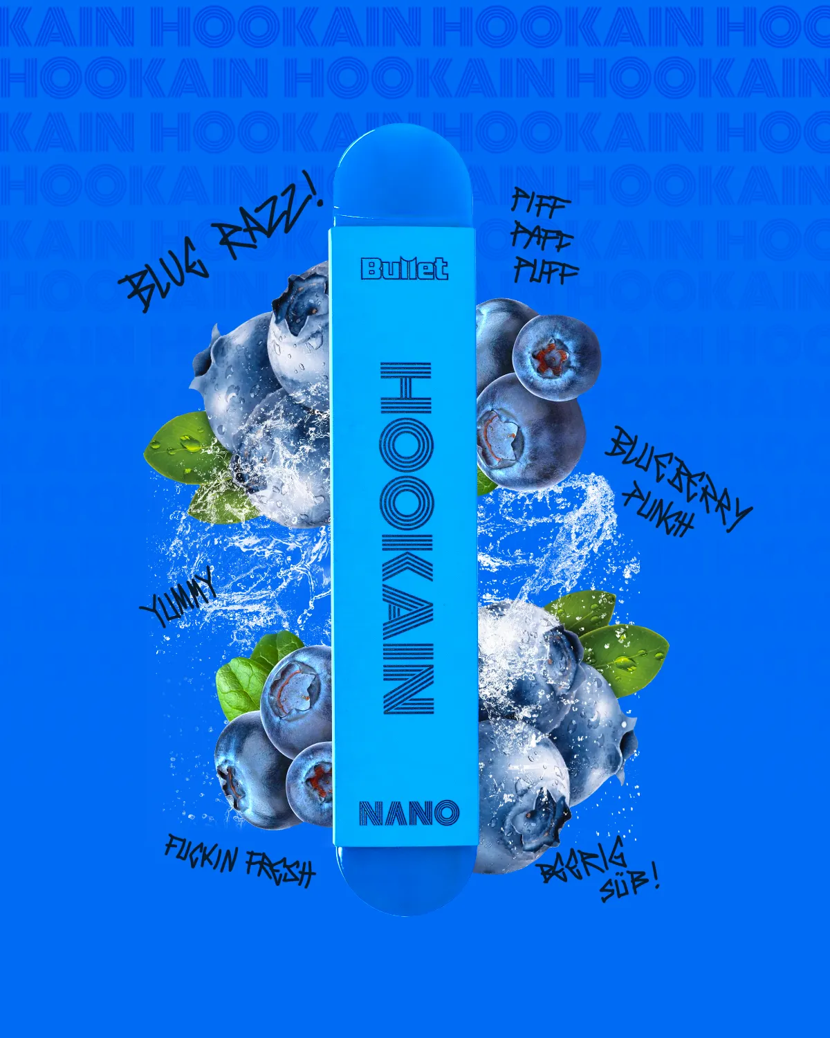 HOOKAiN Nano X Vapestick Blue Razz Einweg E-Zigarette