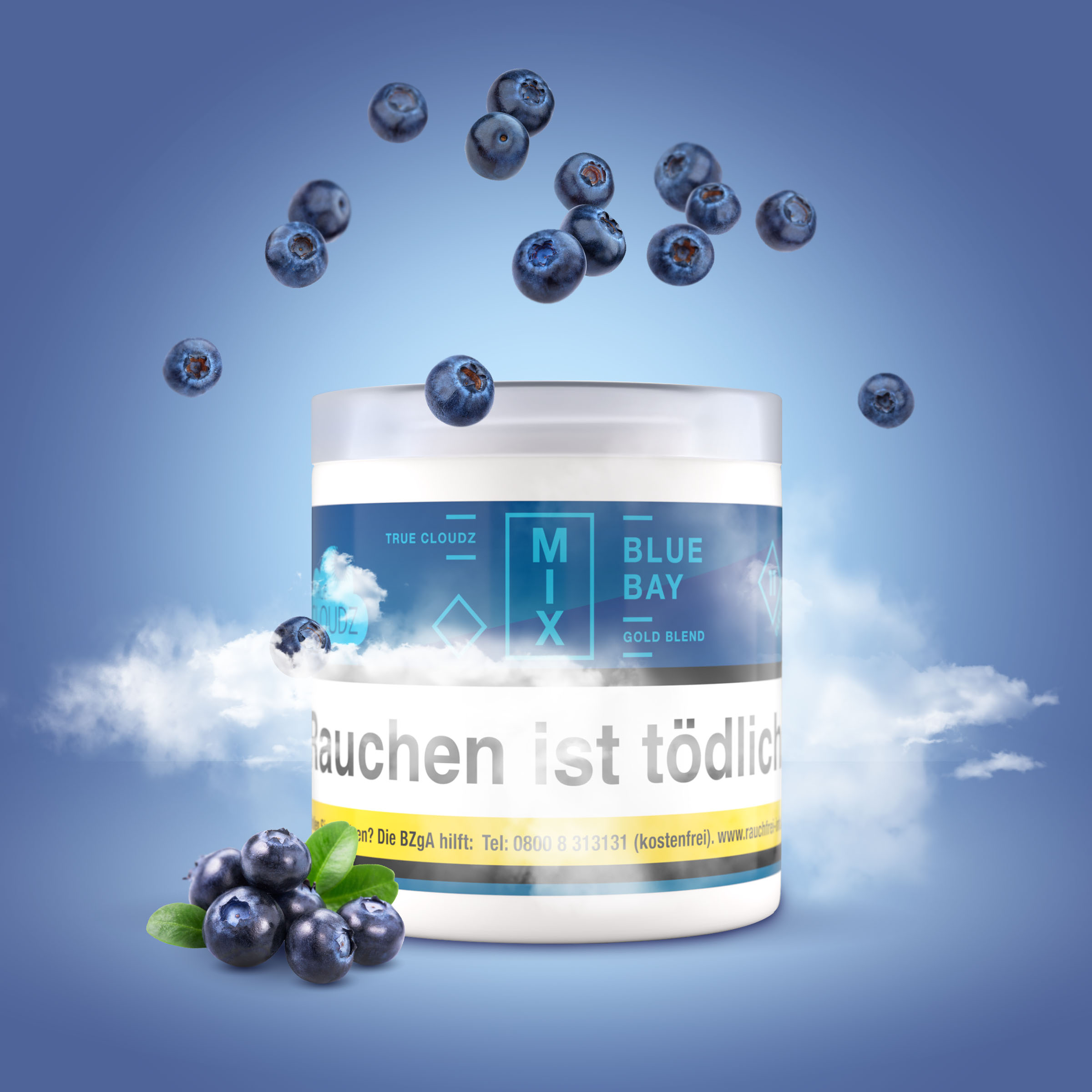 True Cloudz - Blue Bay - 75 g | True Cloudz g&uuml;nstig im Hookain Onlineshop 1
