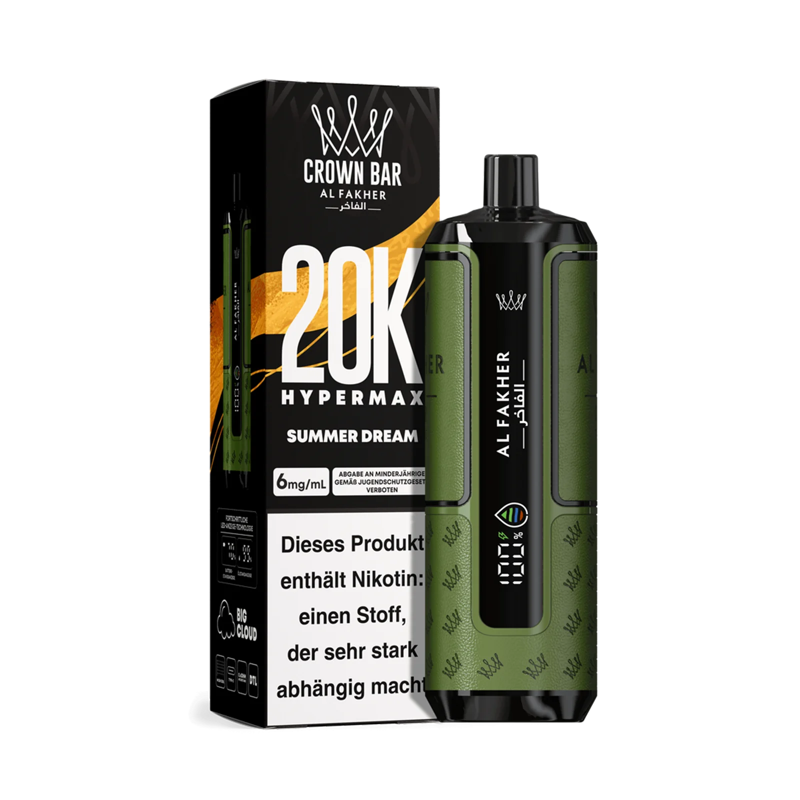 Al Fakher - Crown Bar - Hypermax - 20k - Summer Dream 1