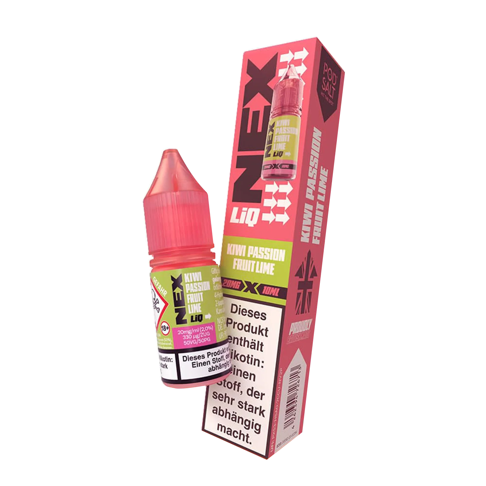 NexLiq - Pod Salt- NicSalt - 10 ml 20 mg Kiwi Passionfruit Lime 2