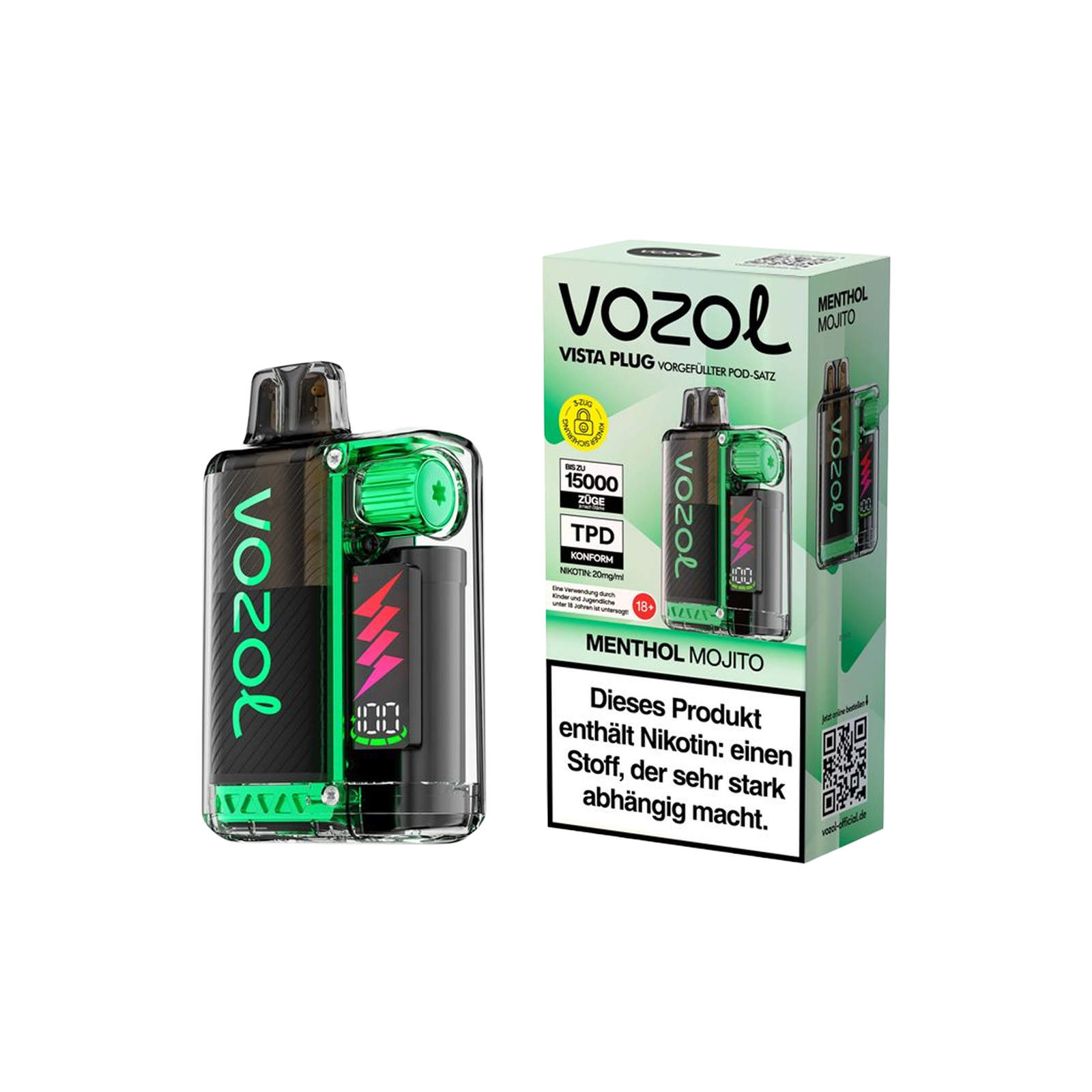 Vozol Vista Plug Mojito Menthol Starterkit – Frisch & Innovativ