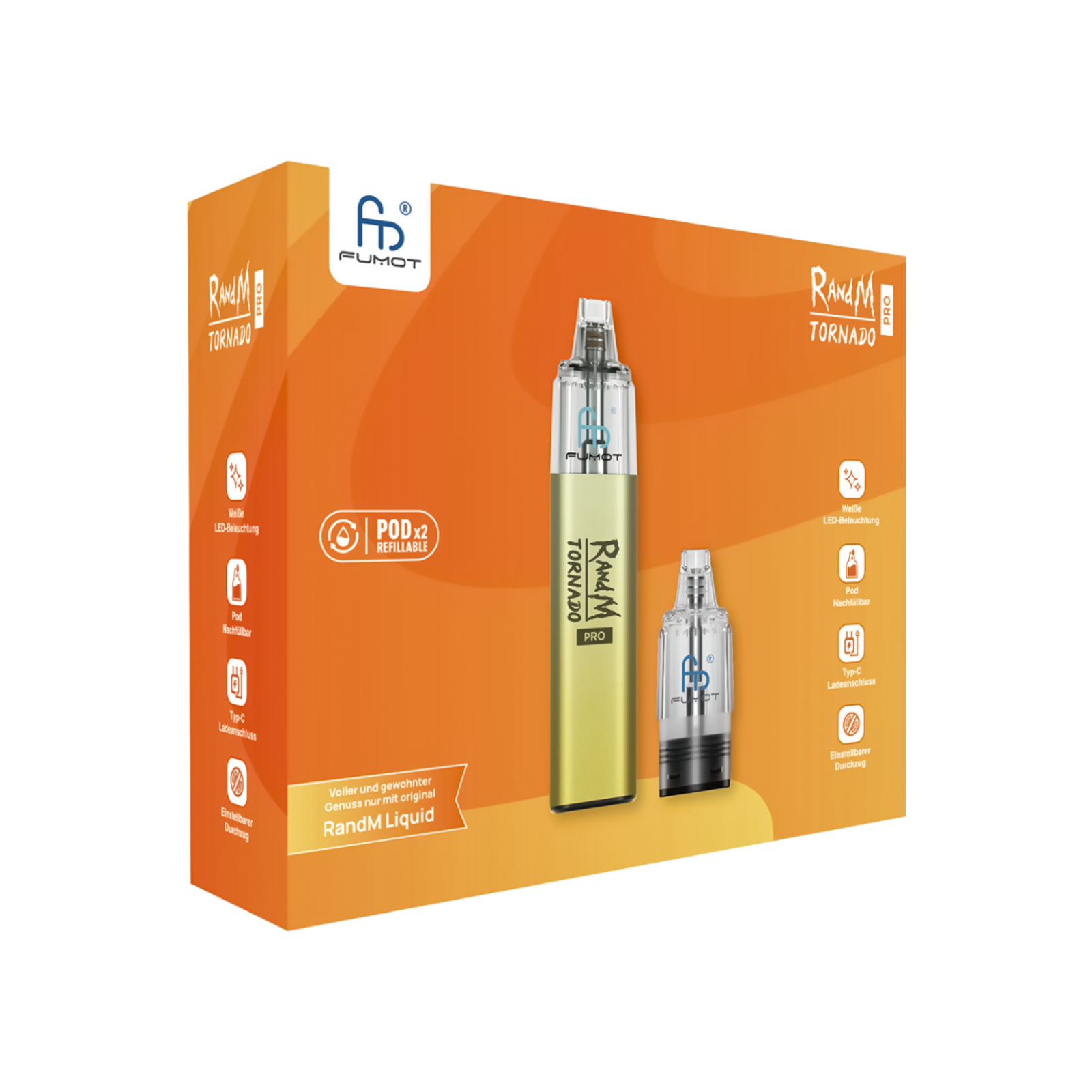 RandM Tornado Pro Pod Kit Gelb | E-Zigaretten g&uuml;nstig online 4