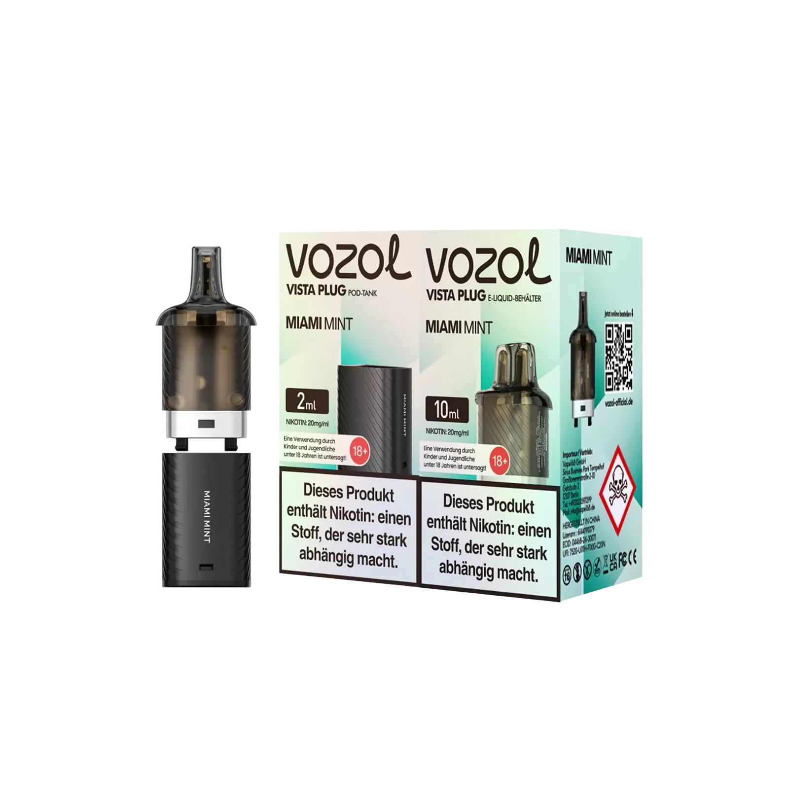 Vozol Vista Plug Miami Mint Pod Bundle – 10+2 ml | 15.000 Züge
