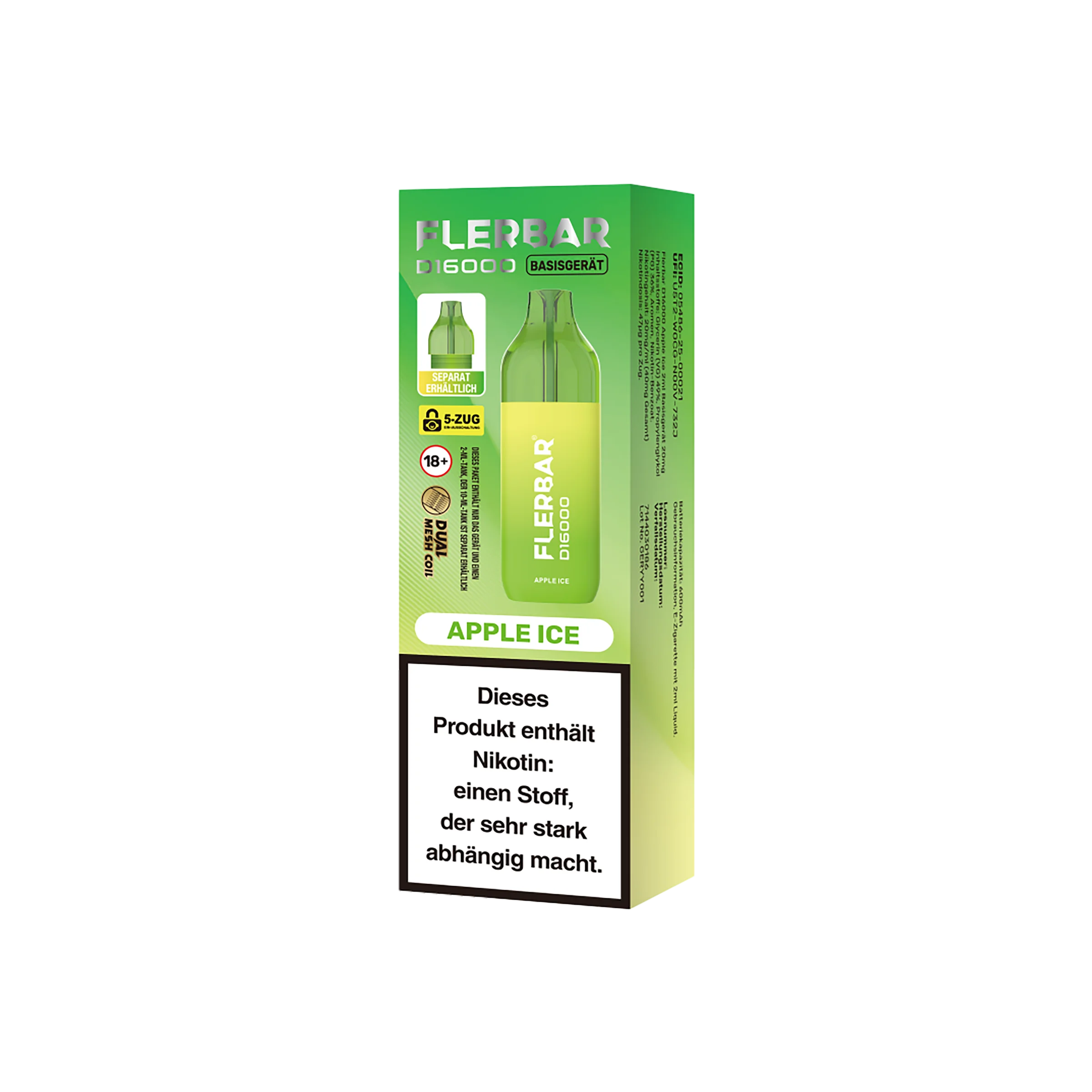 Flerbar D16000 Apple Ice 12ml E-Zigarette – 16000 Puffs 3