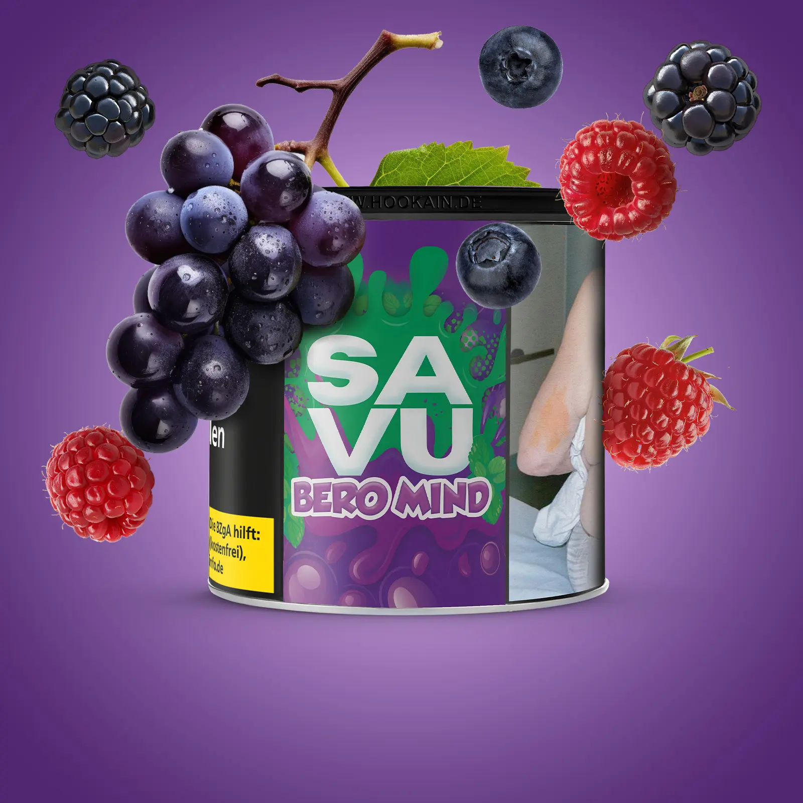 Savu Bero Mind 200 g Shisha Tabak – Traube Waldbeere 1