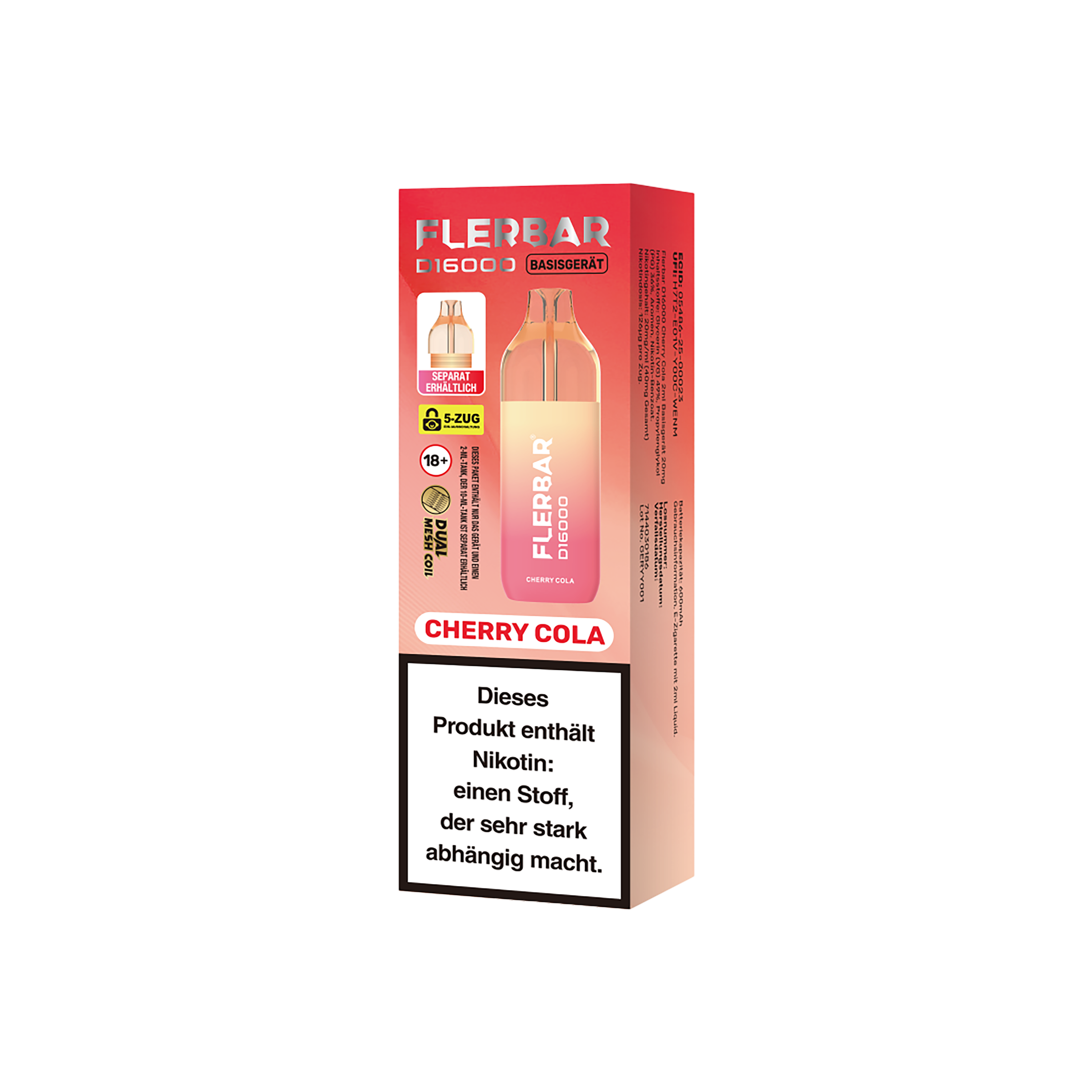 Flerbar D16000 Cherry Cola 12ml E-Zigarette – 16000 Puffs 3