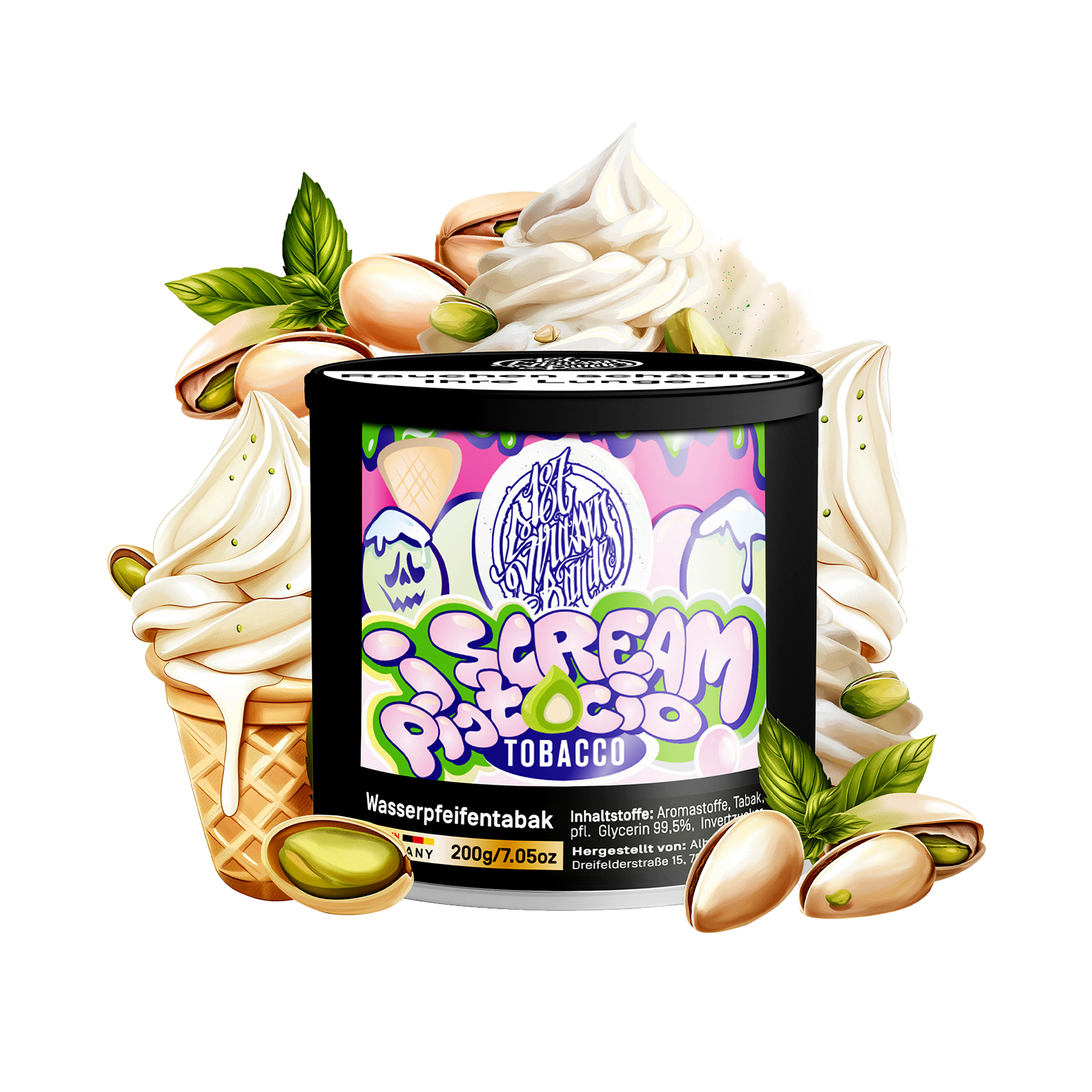 187 Strassenbande #32 i Scream Pistacio | Order 200 g Hookah Tobacco