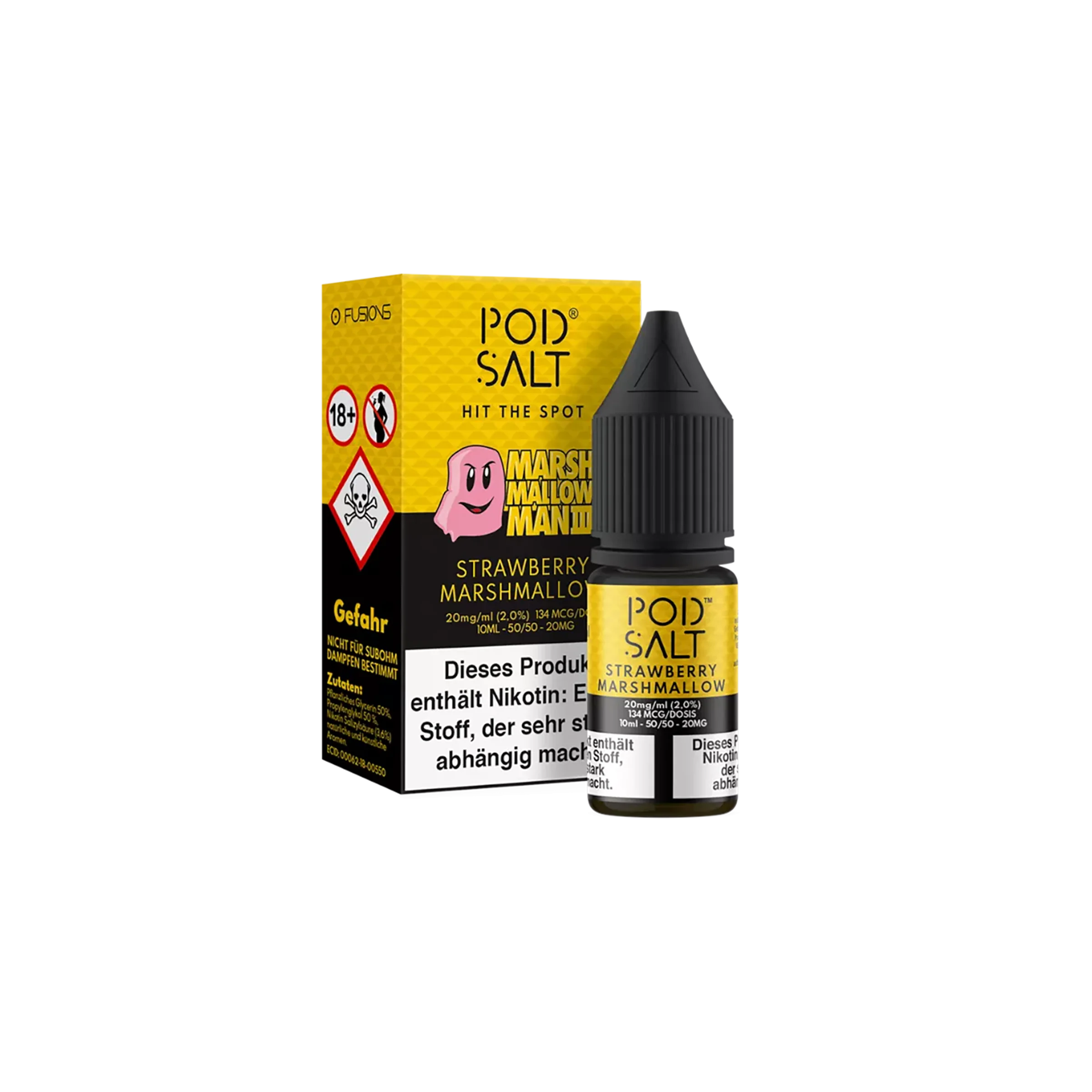Pod Salt Fusion - E-Liquid - NicSalt - Marshmallow Man 3 - 10 ml - 20 mg