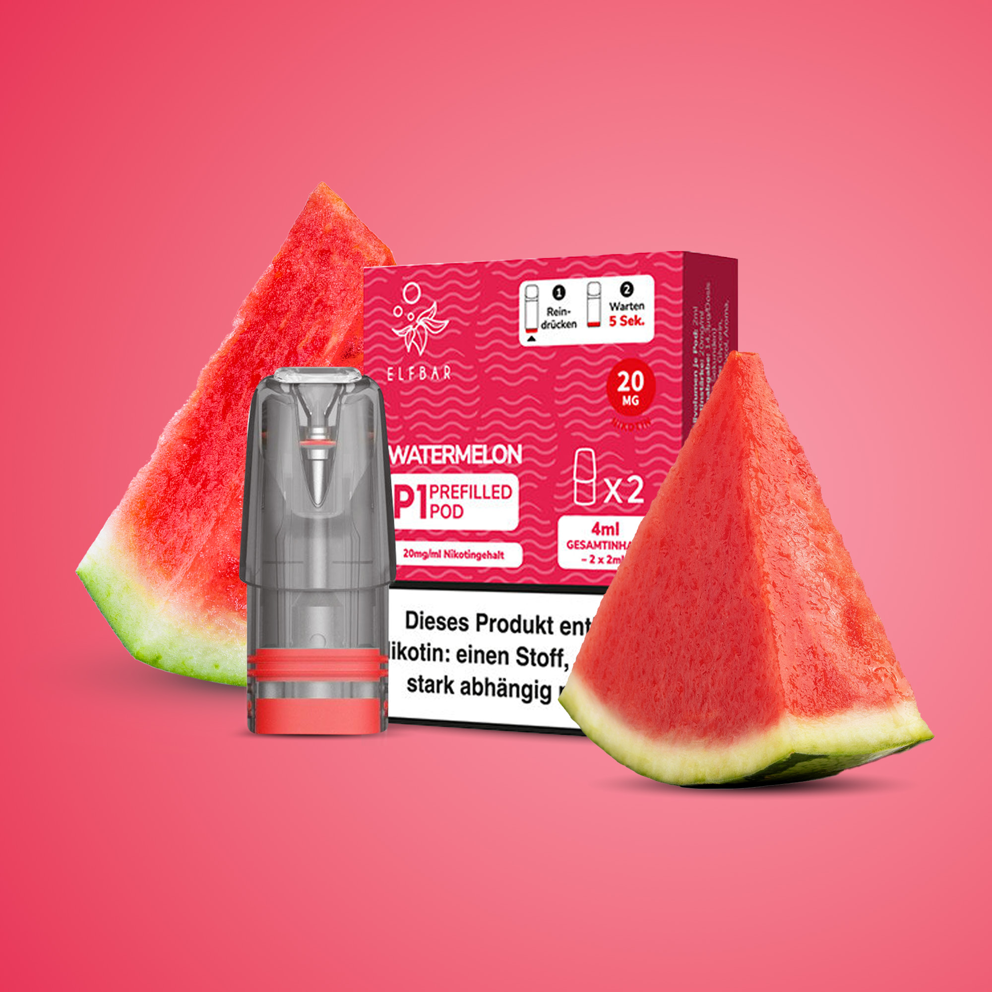 Elf Bar Mate 500 P1 Watermelon Prefilled Pod | Online bestellen 1