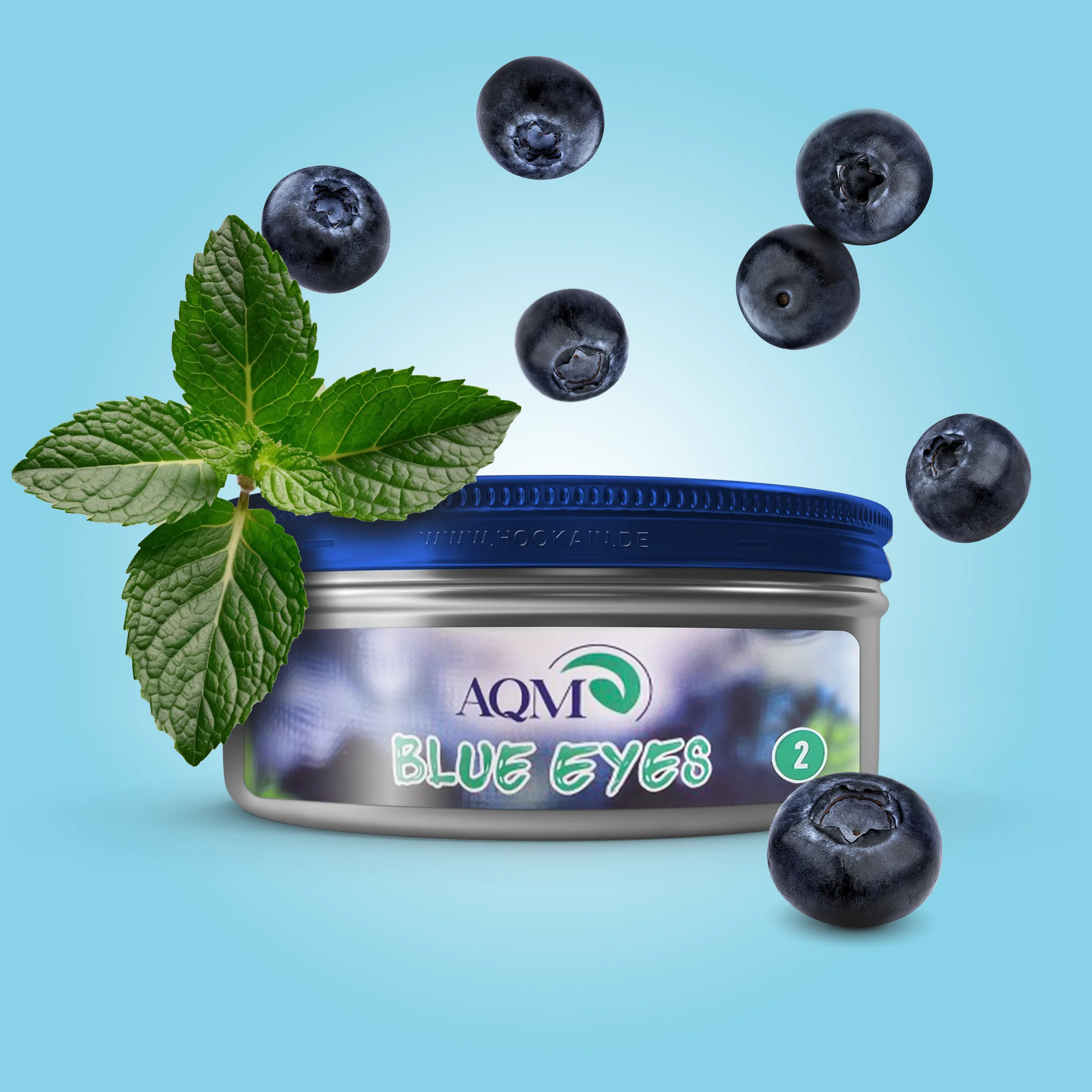 Aqua Mentha Blue Eyes 200g – Blaubeere & Minze Shishatabak 1