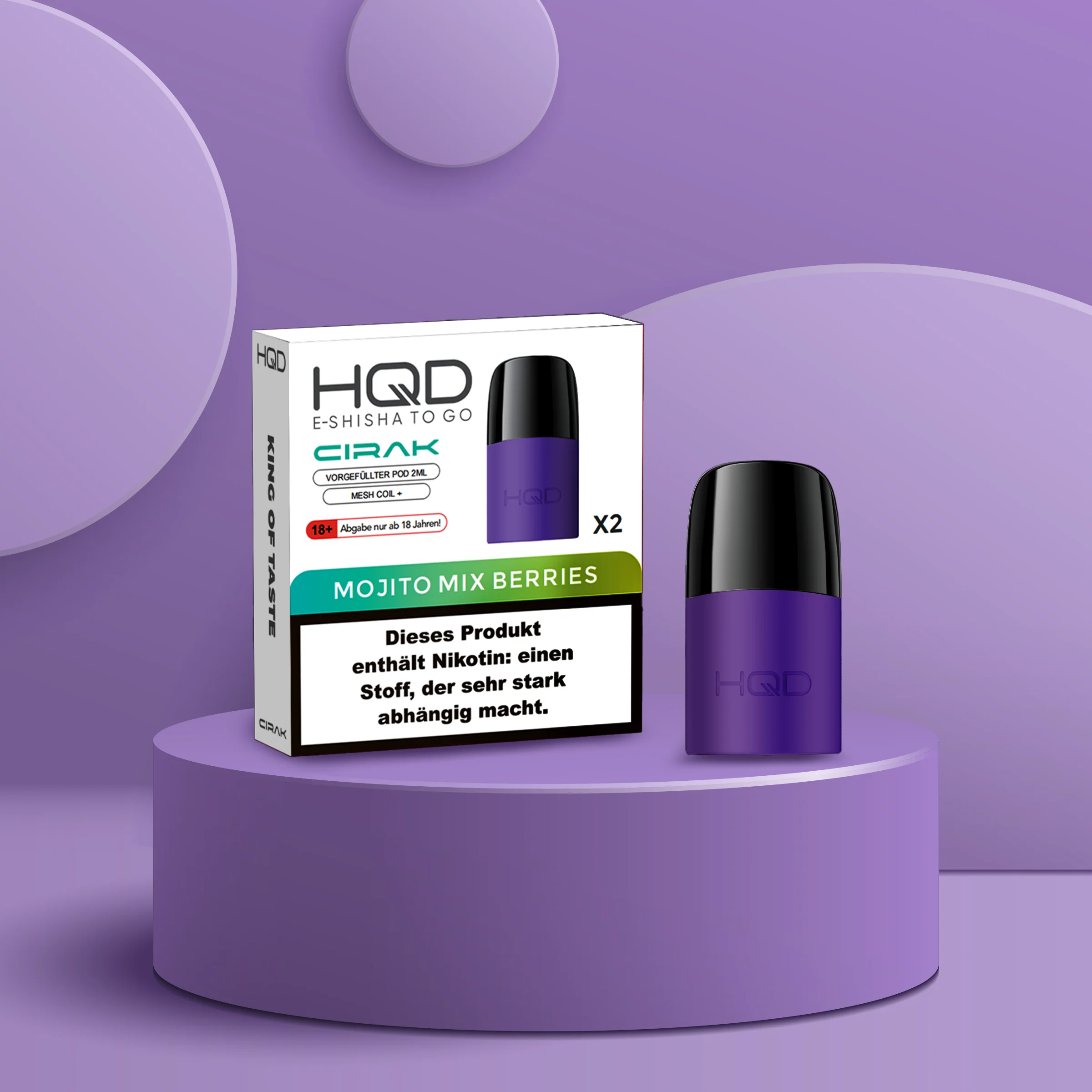 HQD - Cirak - Prefilled Pod - Mojito Mix Berries | E-Liquid Vape Sorten günstig kaufen3