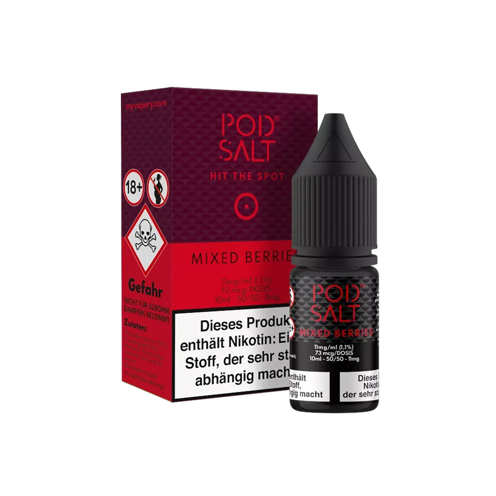 Pod Salt - E-Liquid - NicSalt - Mixed Berries - 10 ml - 11 mg