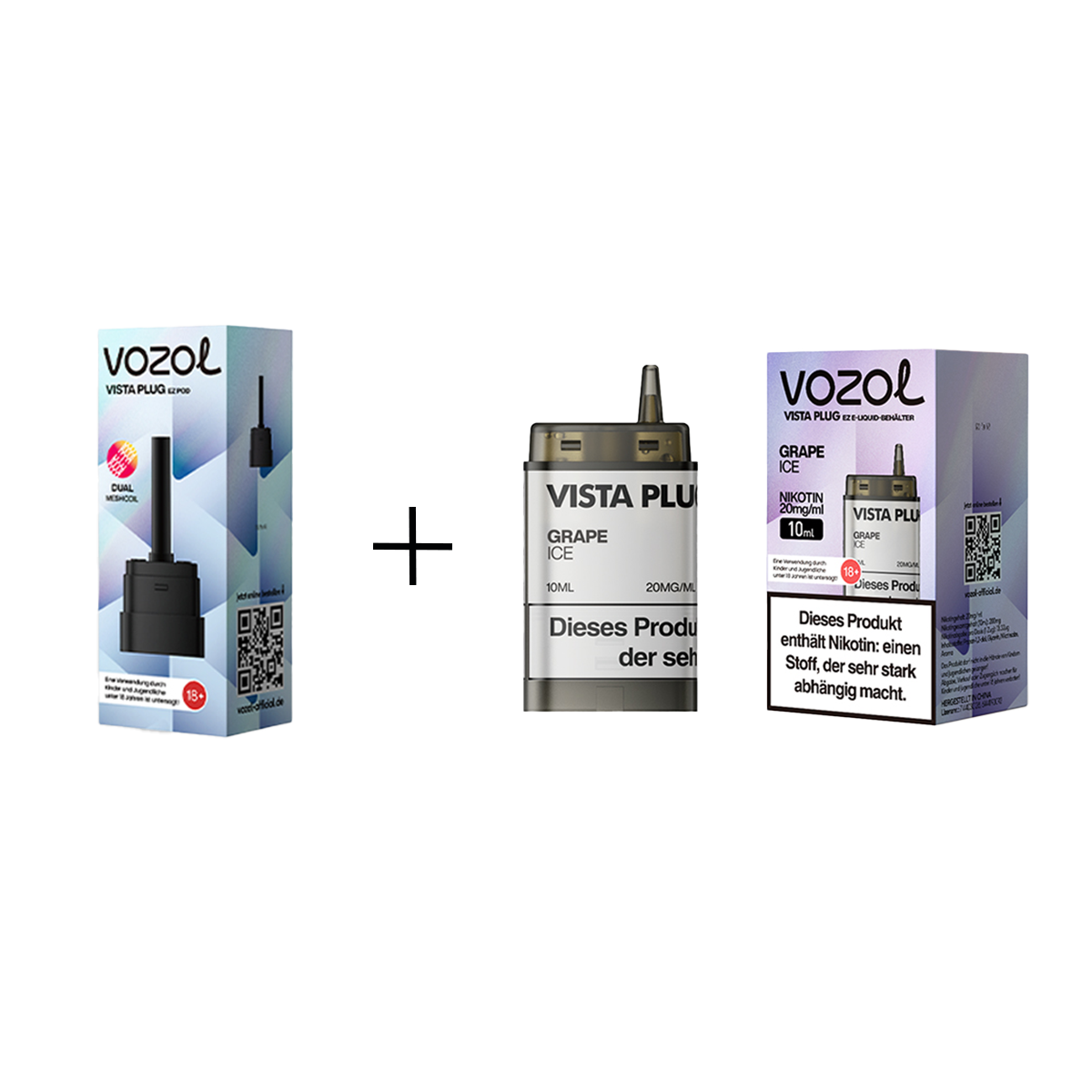 Vozol - Vista Plug Set - EZ Pod - Grape Ice + Empty Pod