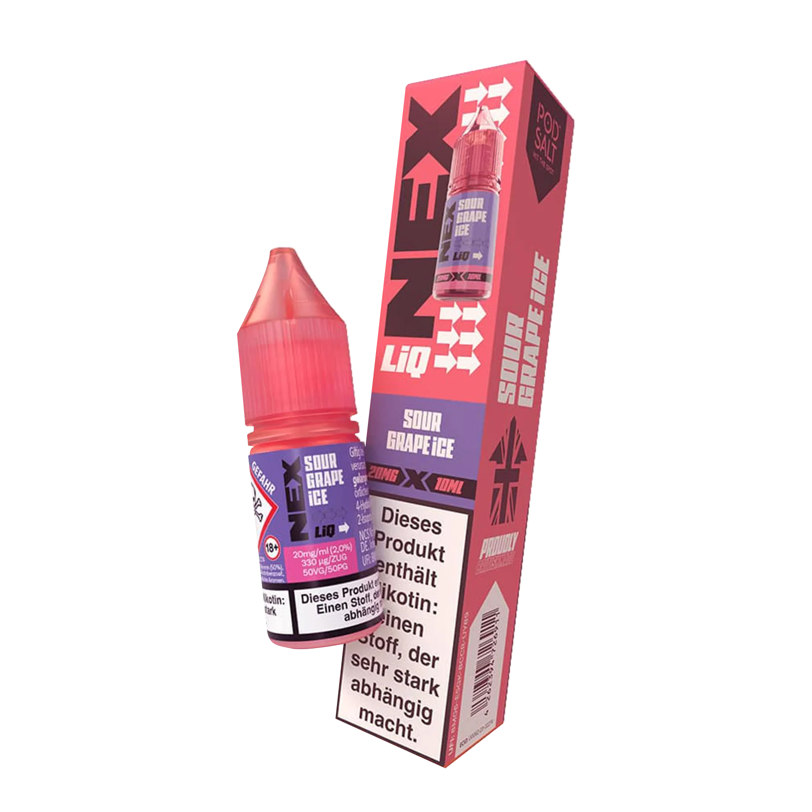 NexLiq - Pod Salt- NicSalt - 10 ml 20 mg Sour Grape Ice 2