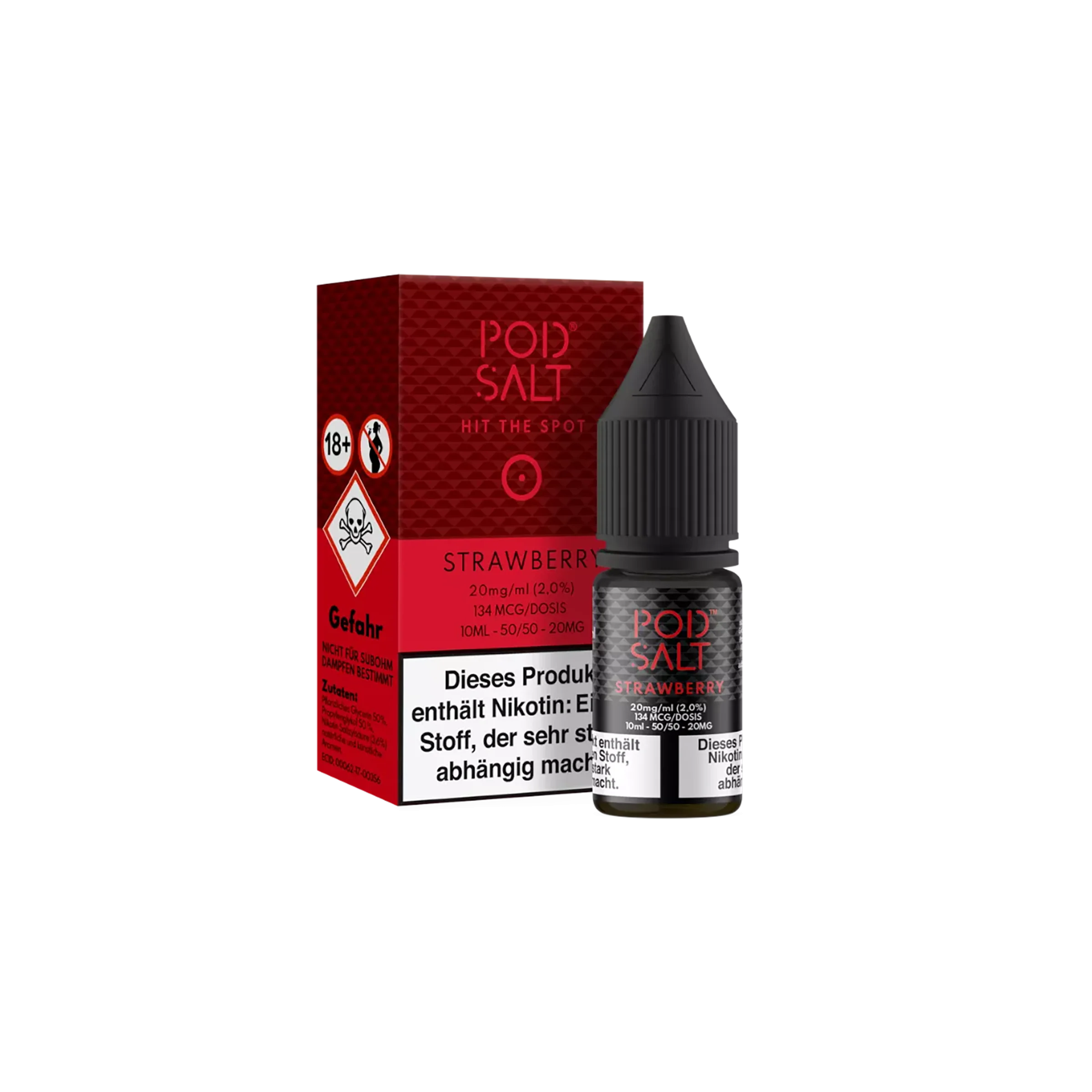 Pod Salt Liquid Strawberry 10ml 20mg  Nikotinsalz