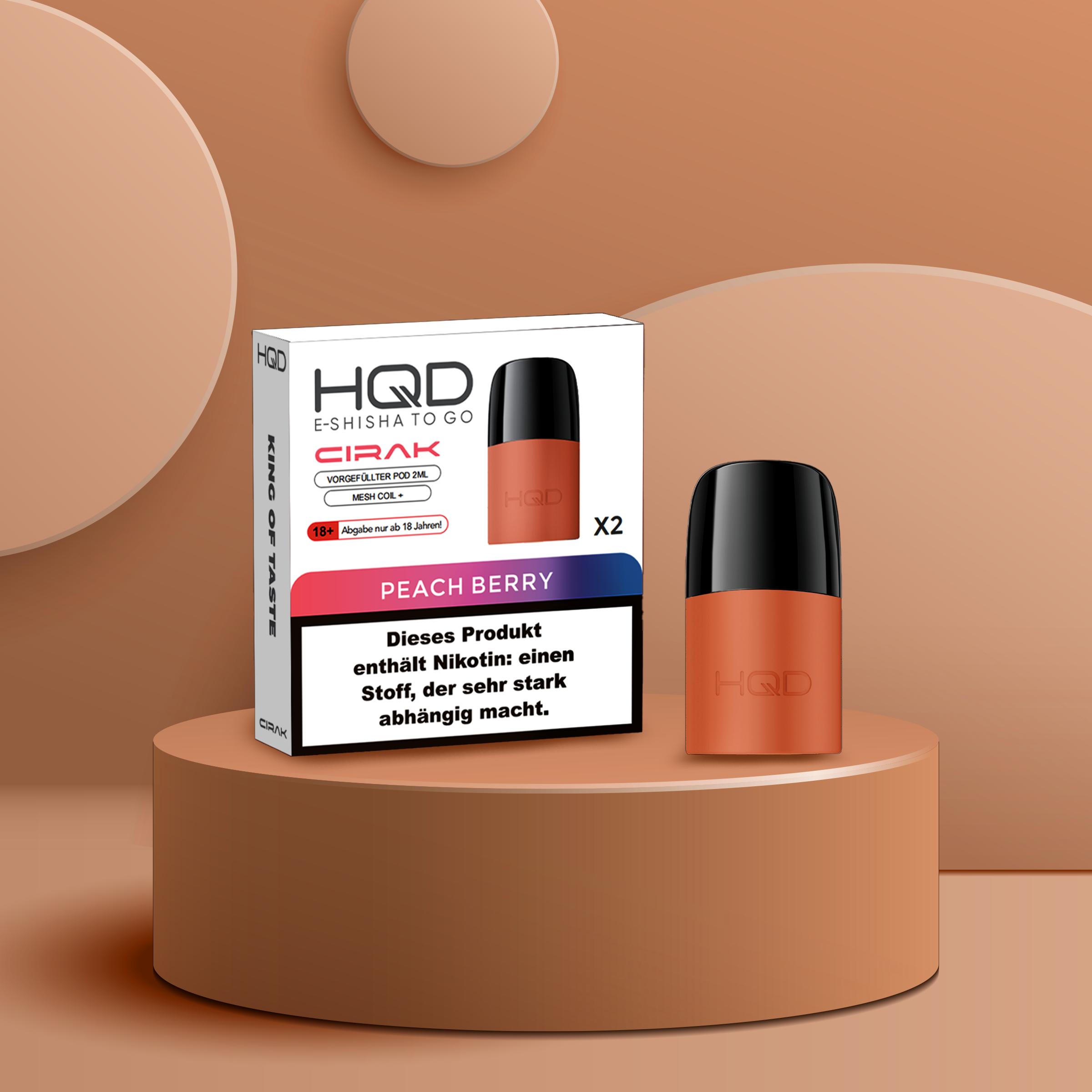 HQD - Cirak - Prefilled Pod - Peach Berry