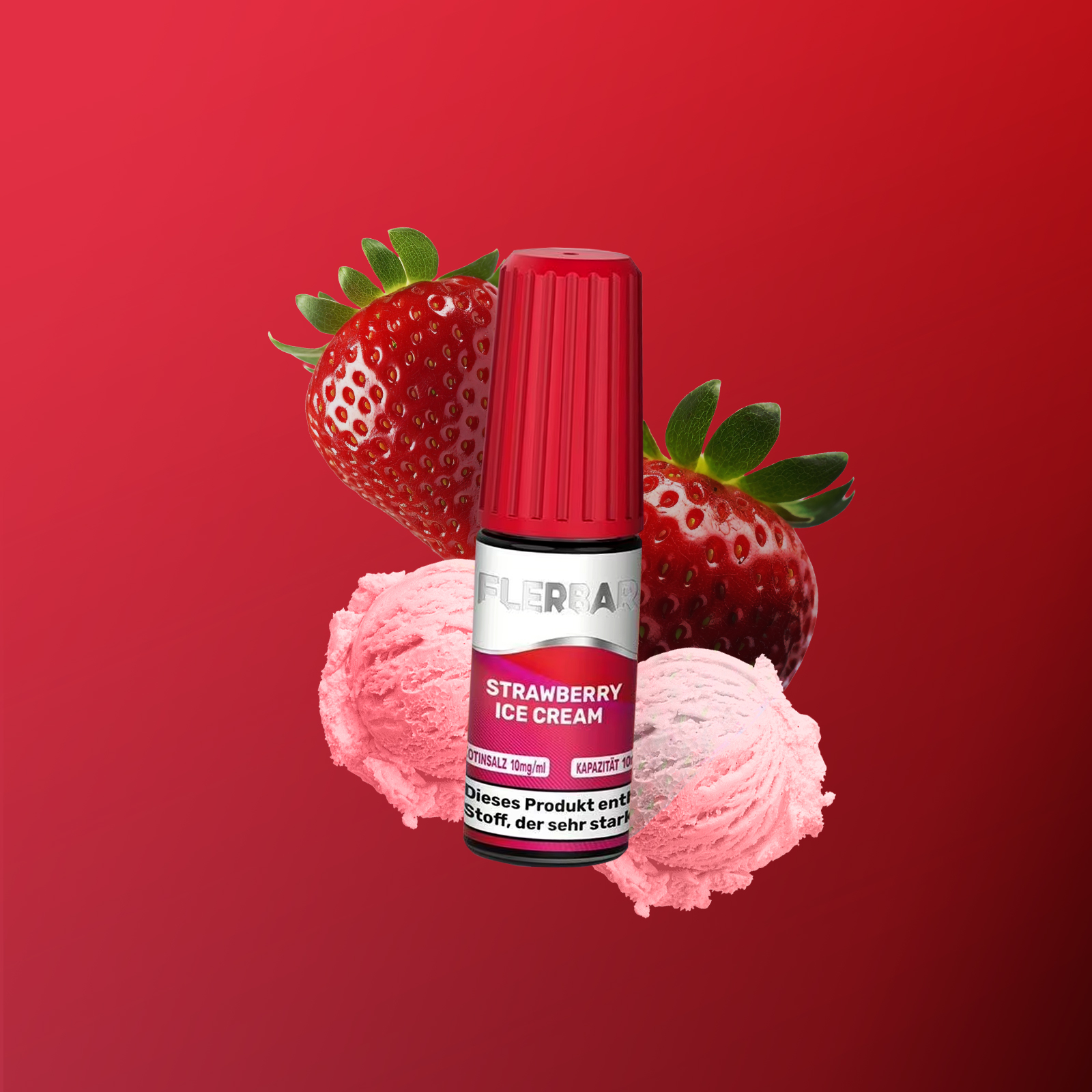 Flerbar - E-Liquid - Nikotinsalz - Strawberry Ice Cream - 10ml - 10 mg 1