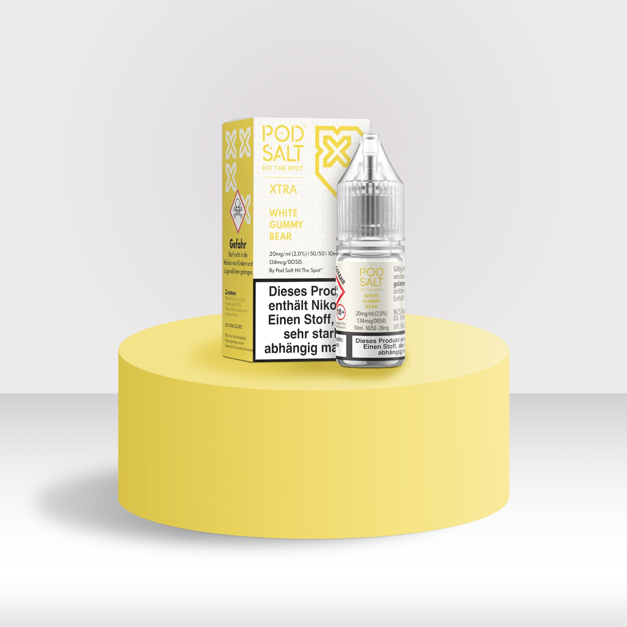 Pod Salt Xtra Nikotinsalz E-Liquid White Gummy Bear 10 ml mit 20 mg g&uuml;nstig bestellen 1