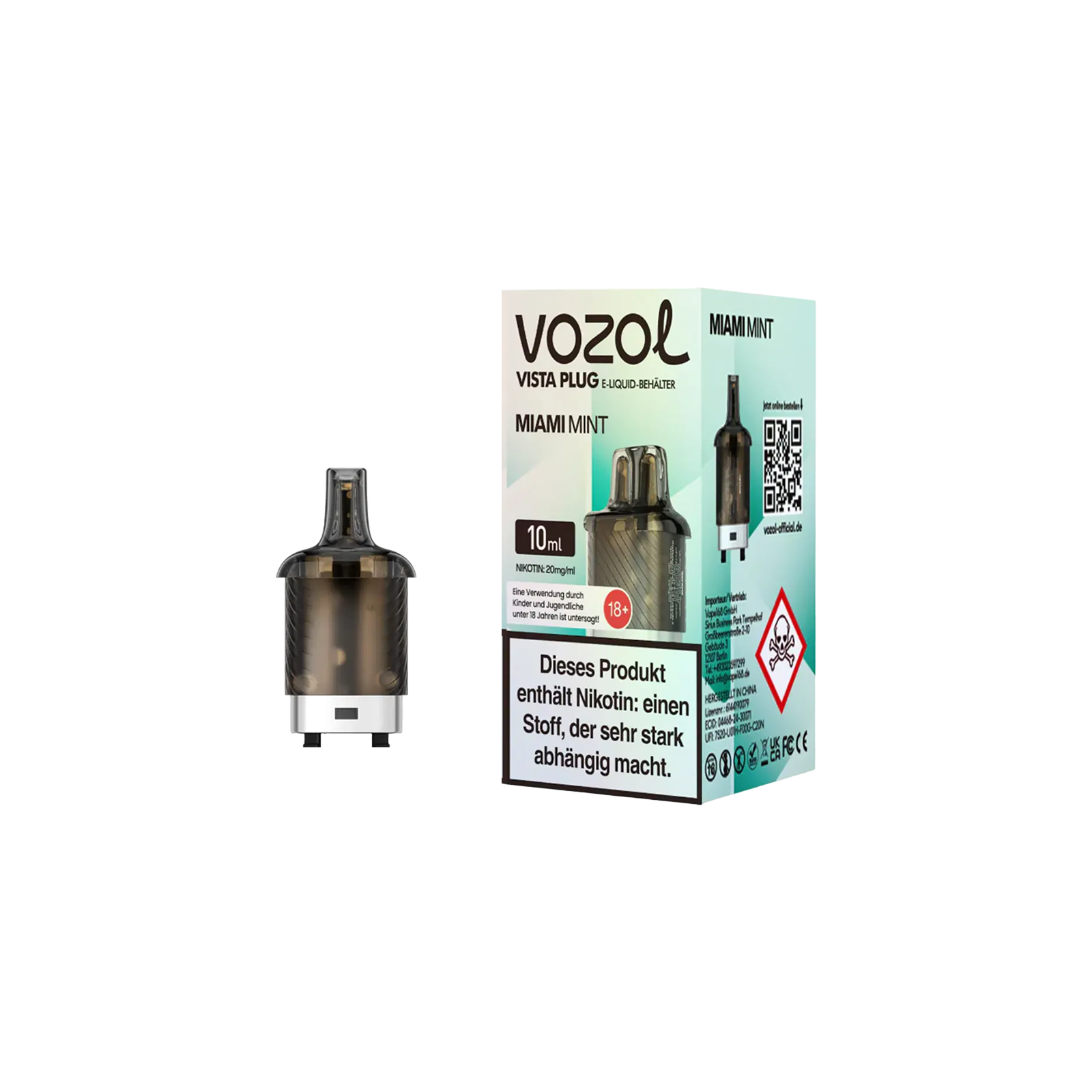 Vozol Vista Plug Miami Mint 10ml Pod Tank – bis 15.000 Züge