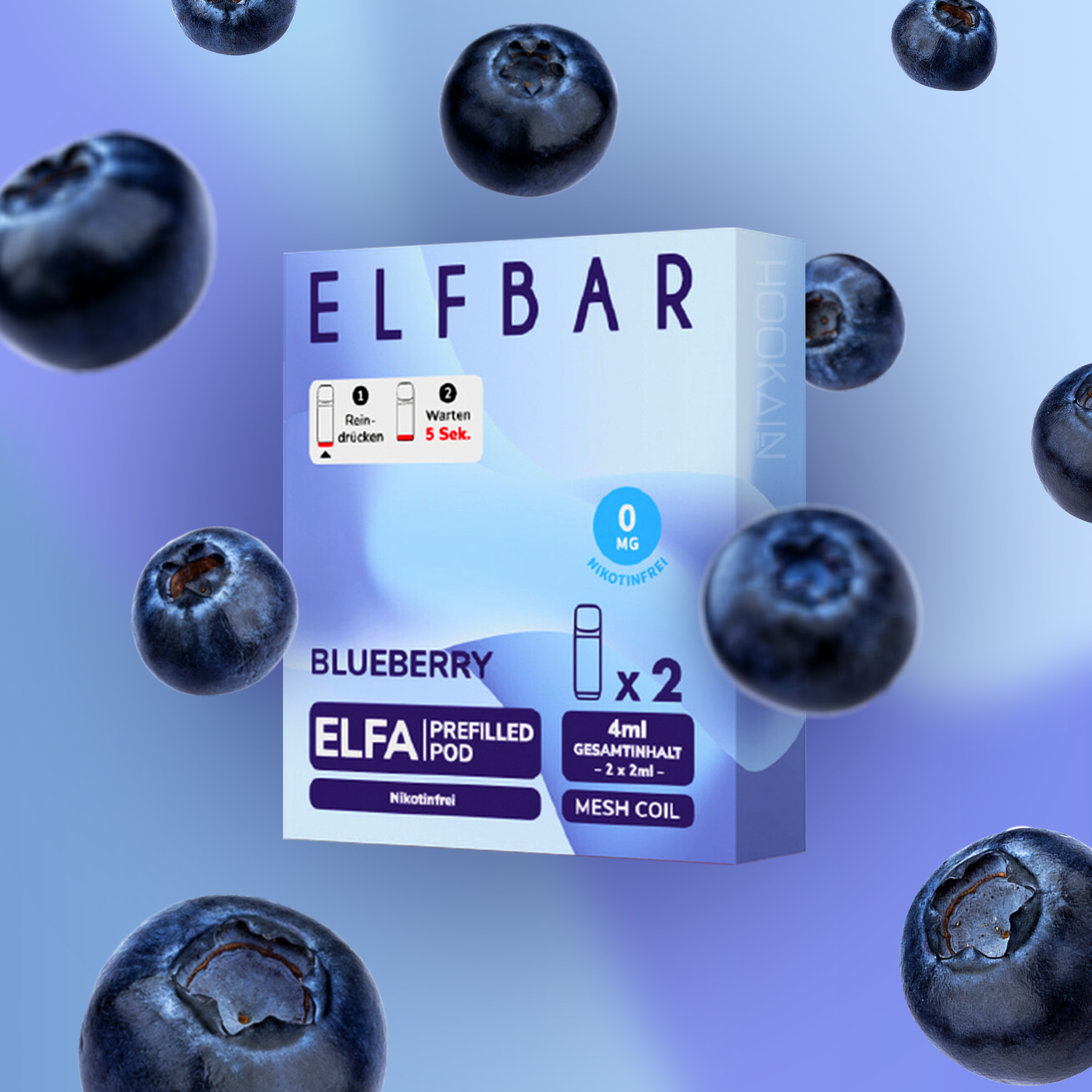 Elf Bar ELFA CP Blueberry Nikotinfrei | Prefilled Pods g&uuml;nstig bestellen 3