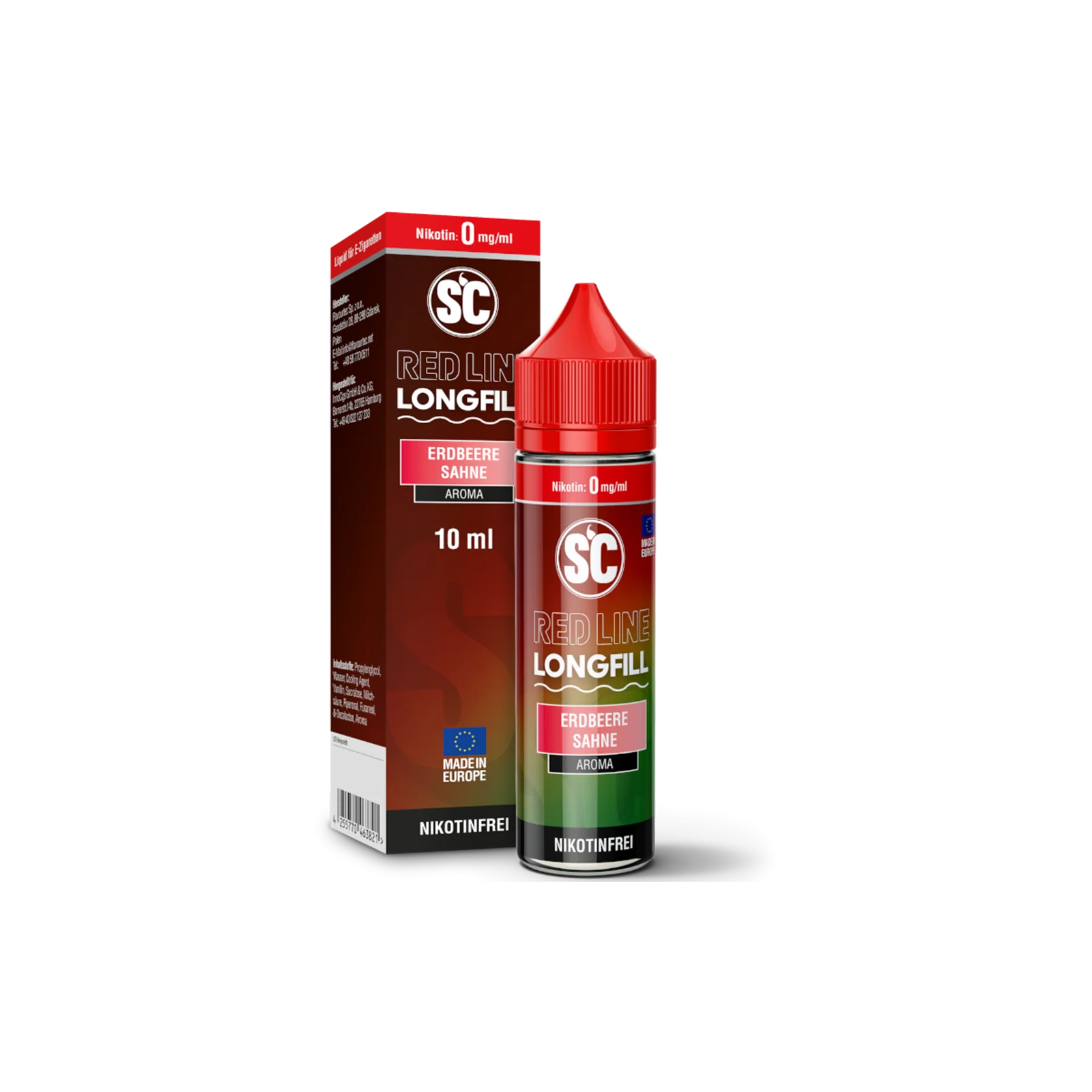 SC - Red Line - Longfill - Erdbeer Sahne - 10 ml1