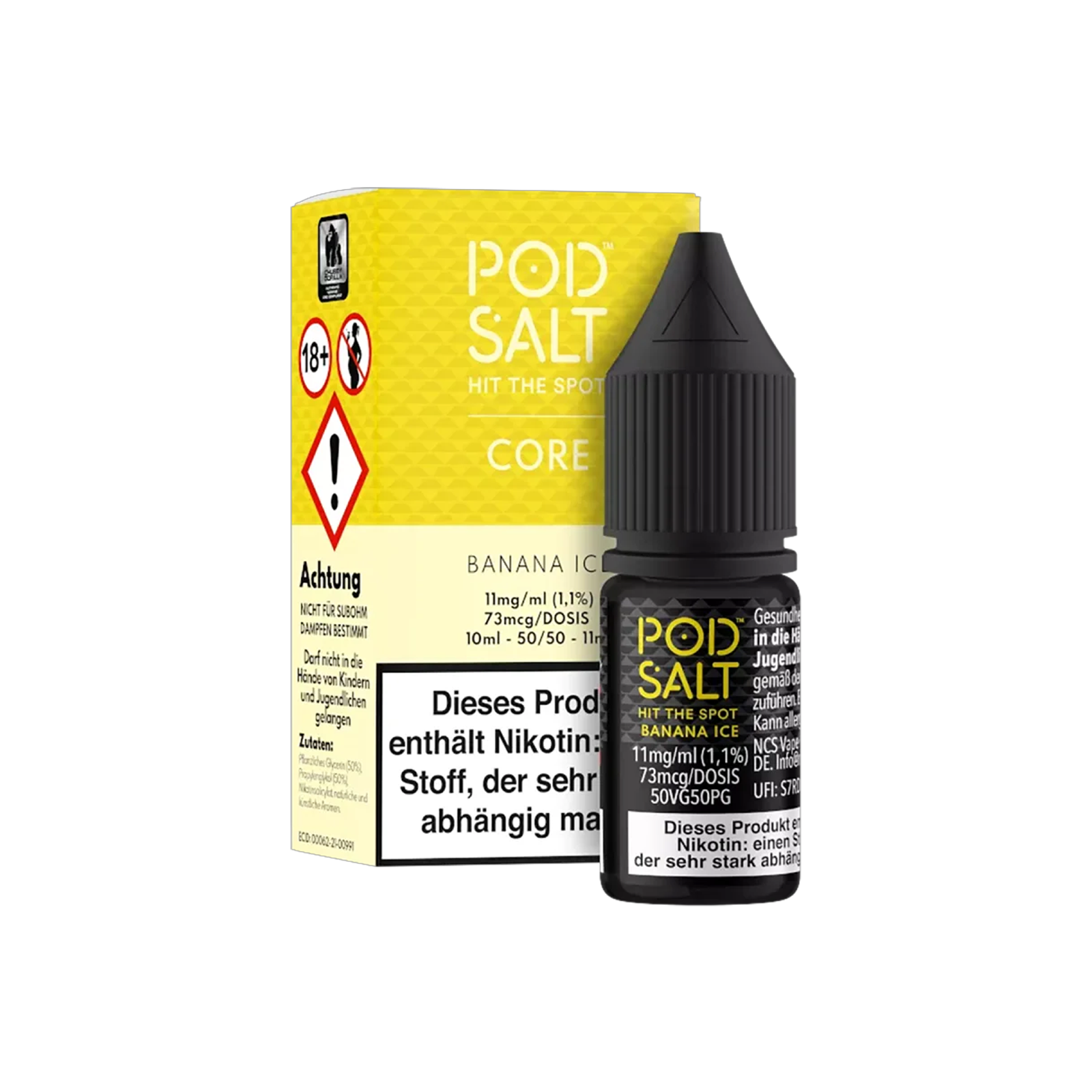 Pod Salt Core - E-Liquid - NicSalt - Banana Ice - 10 ml - 11 mg