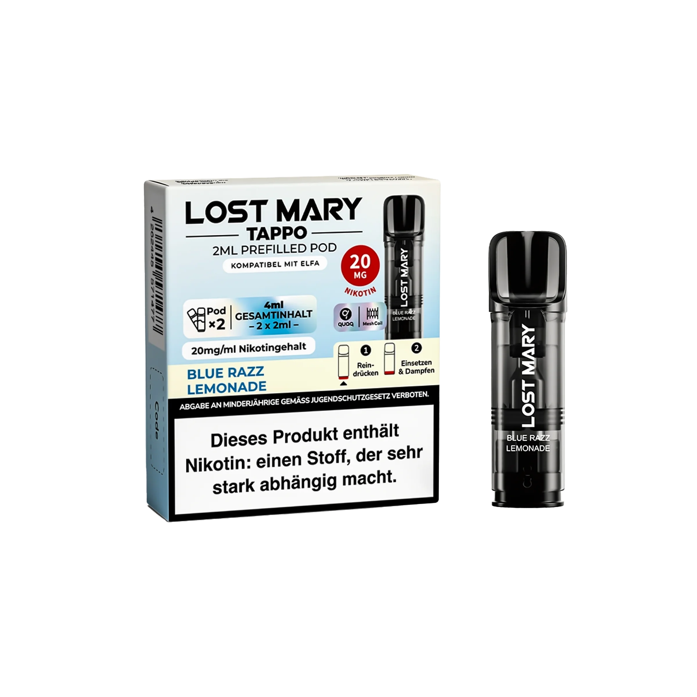 Lost Mary Tappo Blue Razz Lemonade : Umweltfreundliches Pod-System mit Prefilled Pods 2