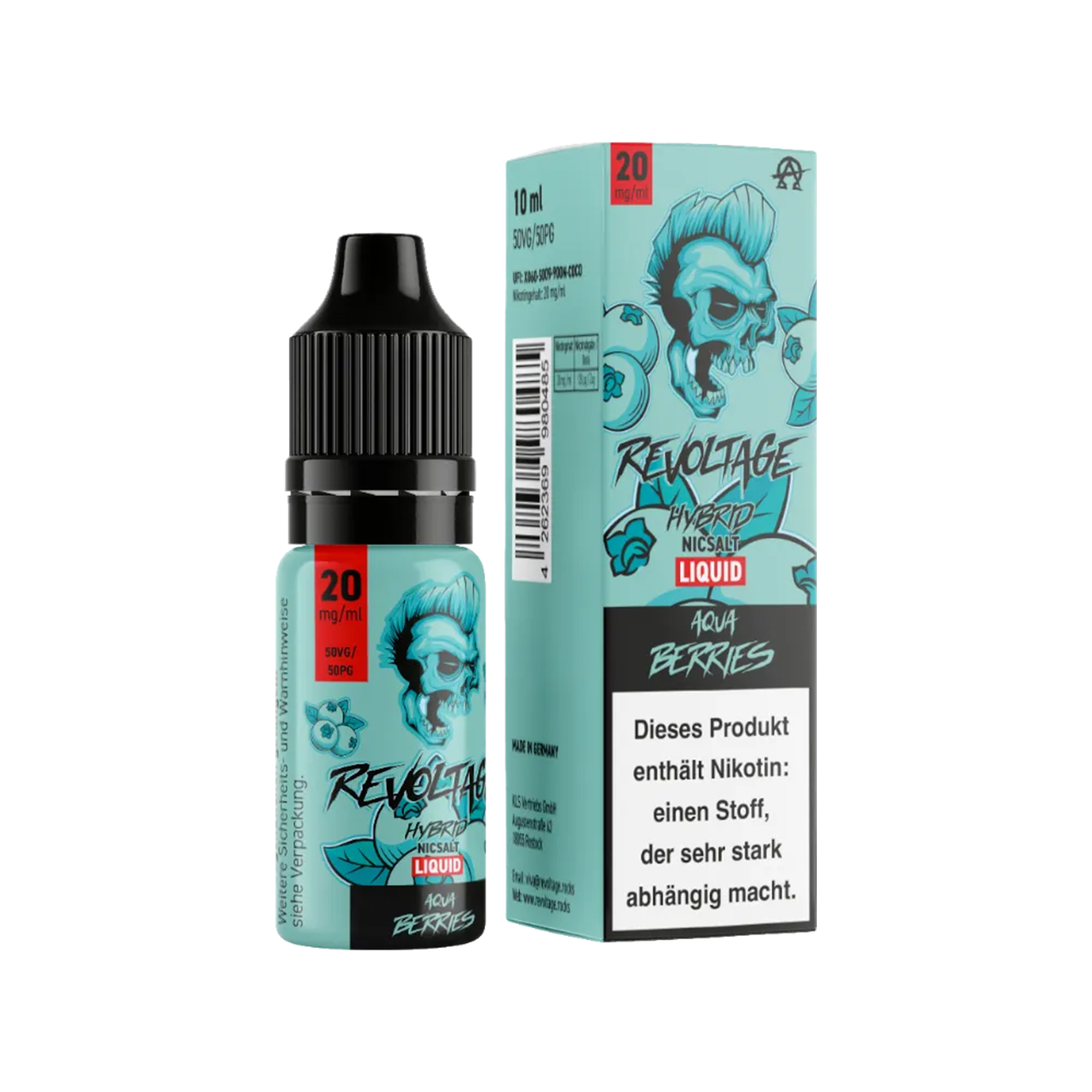 Revoltage - E-Liquid - Nikotinsalz - Aqua Berries - 10 ml - 20 mg 2