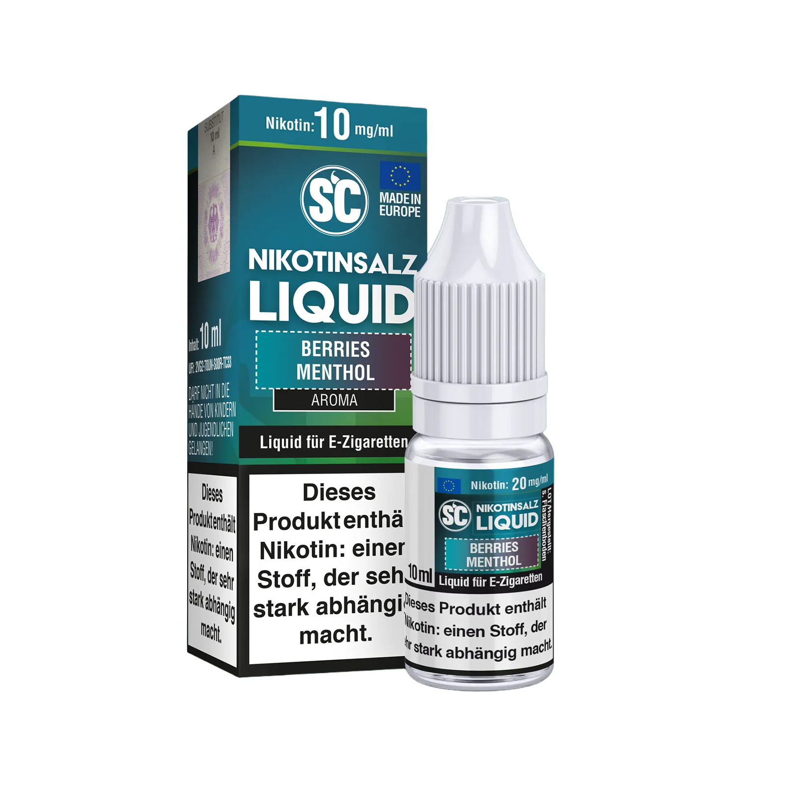 SC - E-LIQUID - NIKOTINSALZ - BERRIES MENTHOL - 10 ML - 10 MG