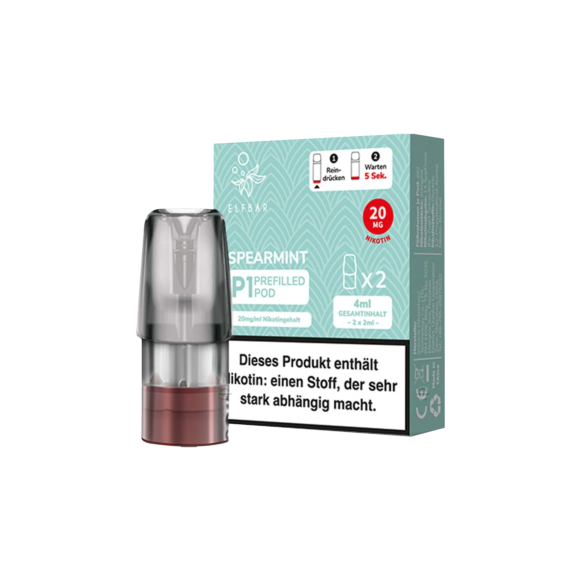 Elf Bar Mate 500 P1 Spearmint Prefilled Pod | Online bestellen 2