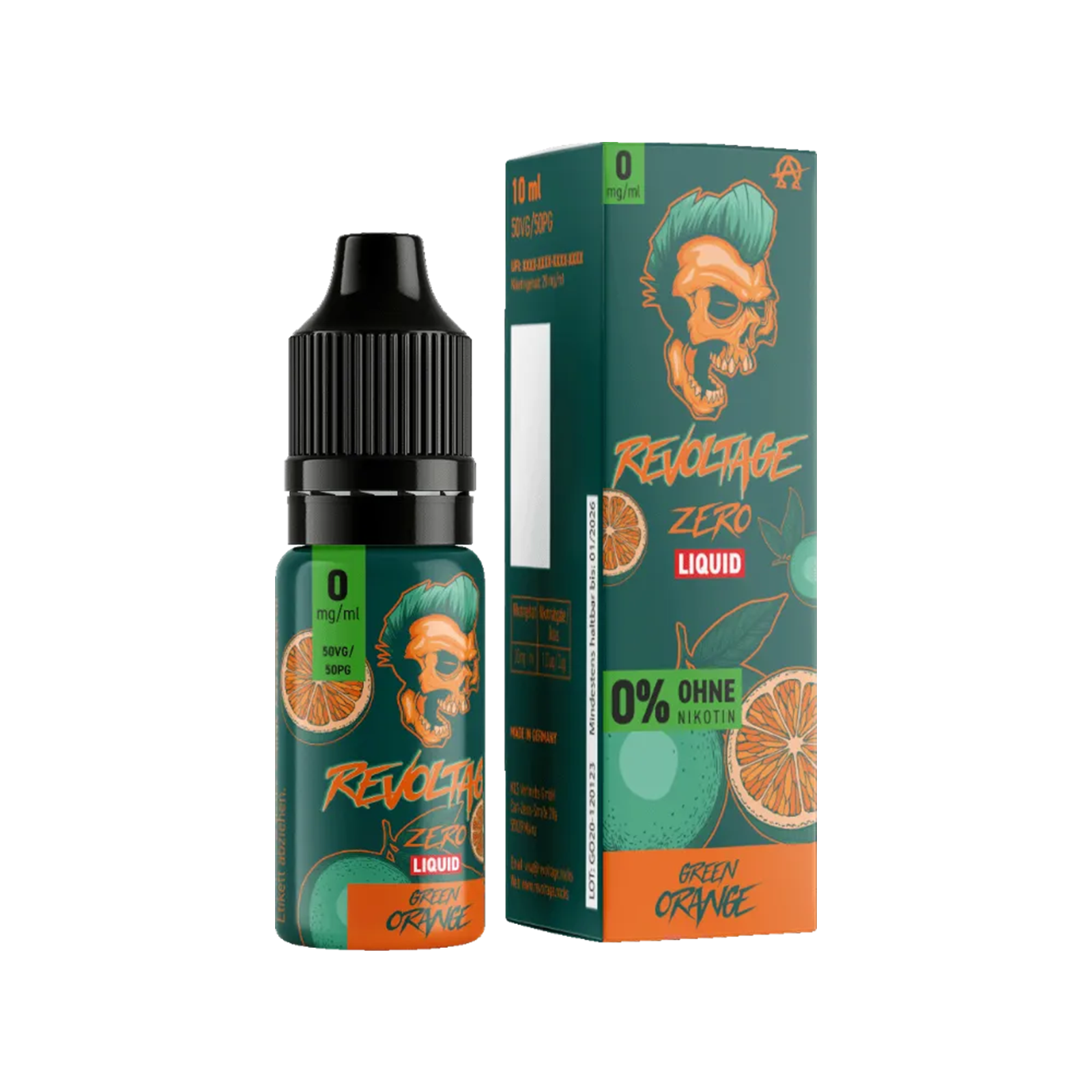 Revoltage - E-Liquid - Nikotinsalz - Green Orange - 10 ml - 0 mg 2