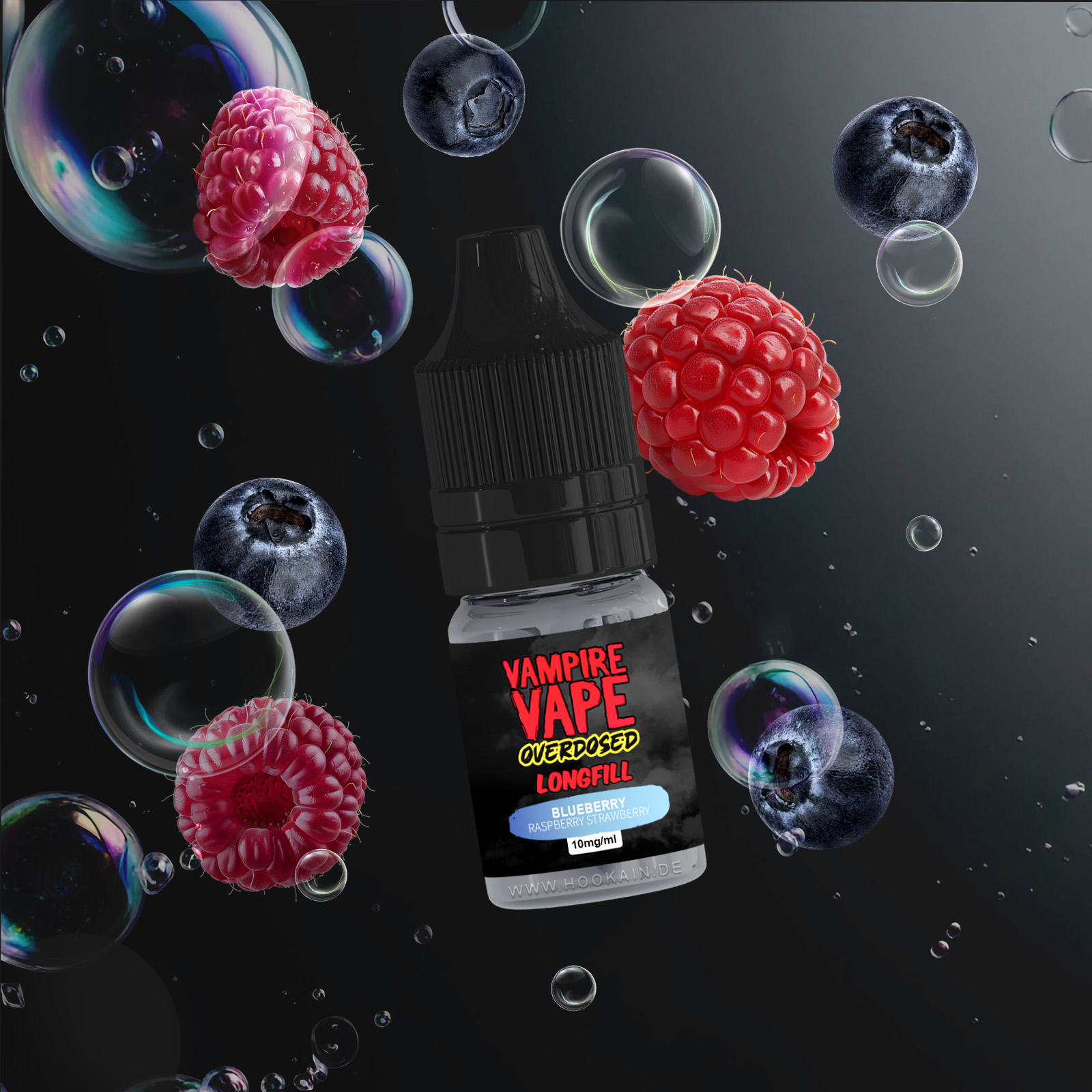 Vampire Vape Overdosed 10 ml Nikotinsalz Blueberry Raspberry Strawberry – 10 mg 1