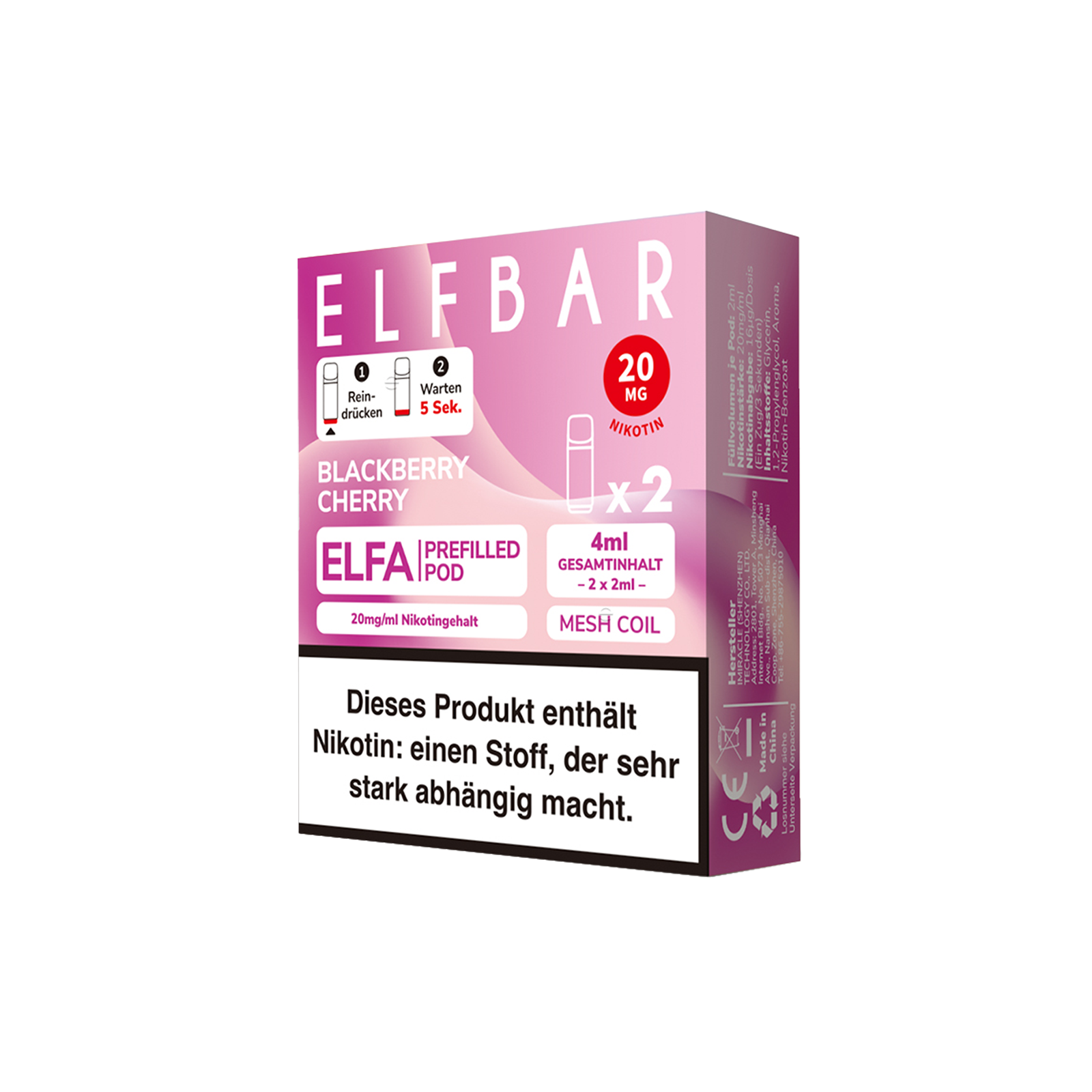 Elf Bar - ELFA - Prefilled Pod - Blackberry Cherry