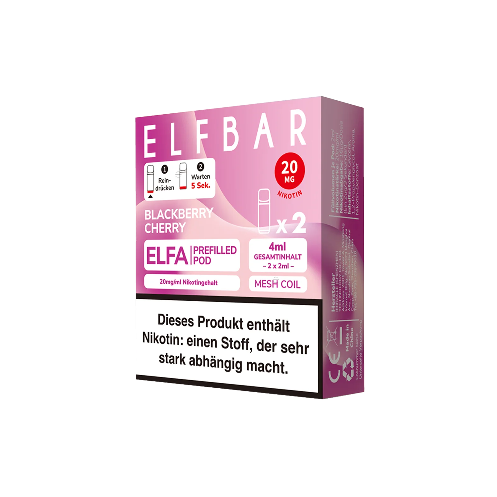 Elf Bar - ELFA - Prefilled Pod - Blackberry Cherry