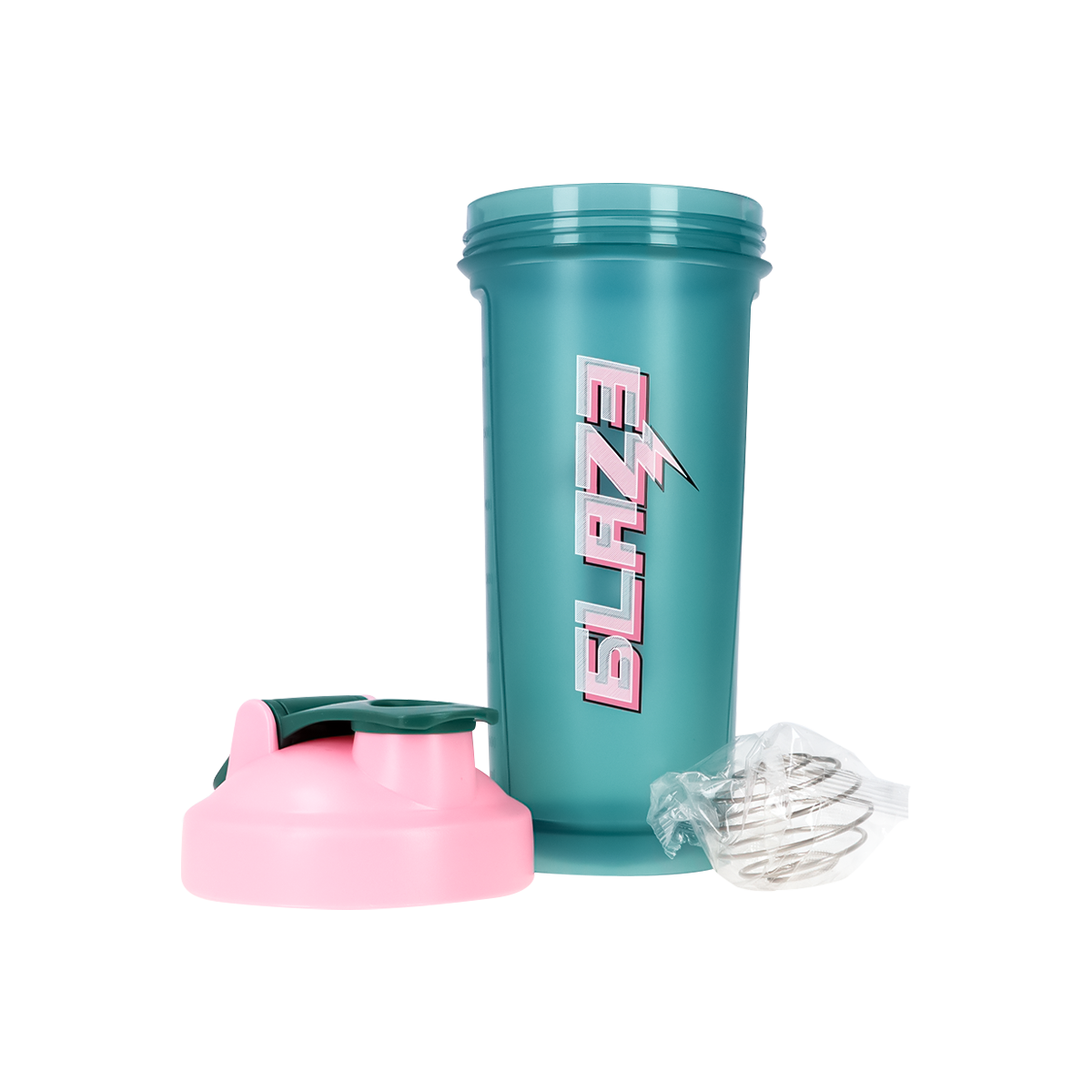 Hookain Shaker Aqua Pink Pop – Protein Shaker 600 ml mit Edelstahlkugel & Logo 3