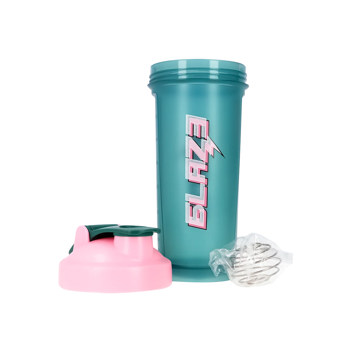 Hookain Shaker Aqua Pink Pop – Protein Shaker 600 ml mit Edelstahlkugel & Logo 3