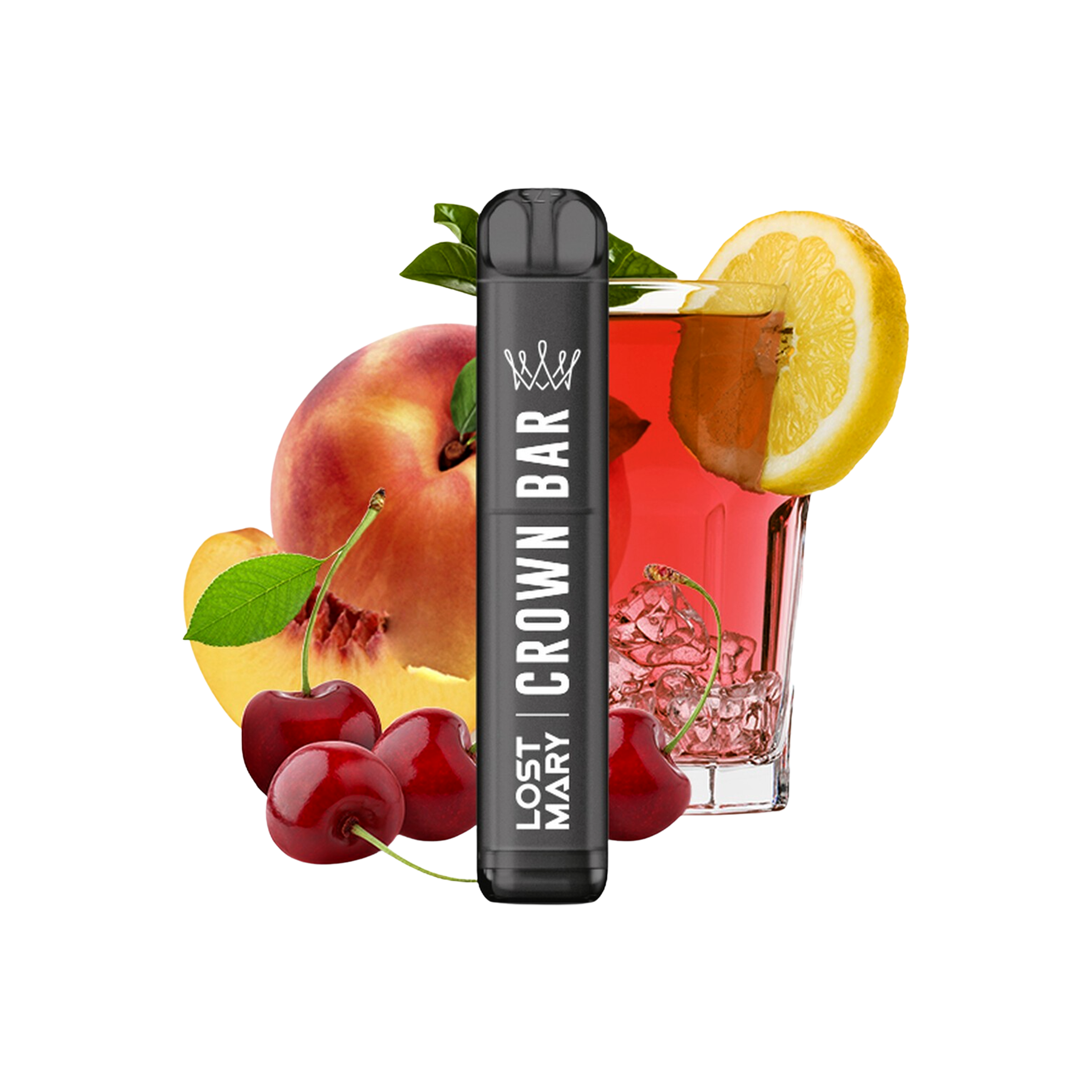 Crown Bar - Einweg-Vape - Cherry Peach Lemonade - 20 mg | Alle neuen Sorten günstig online kaufen - Hookain E-Shisha Onlineshop