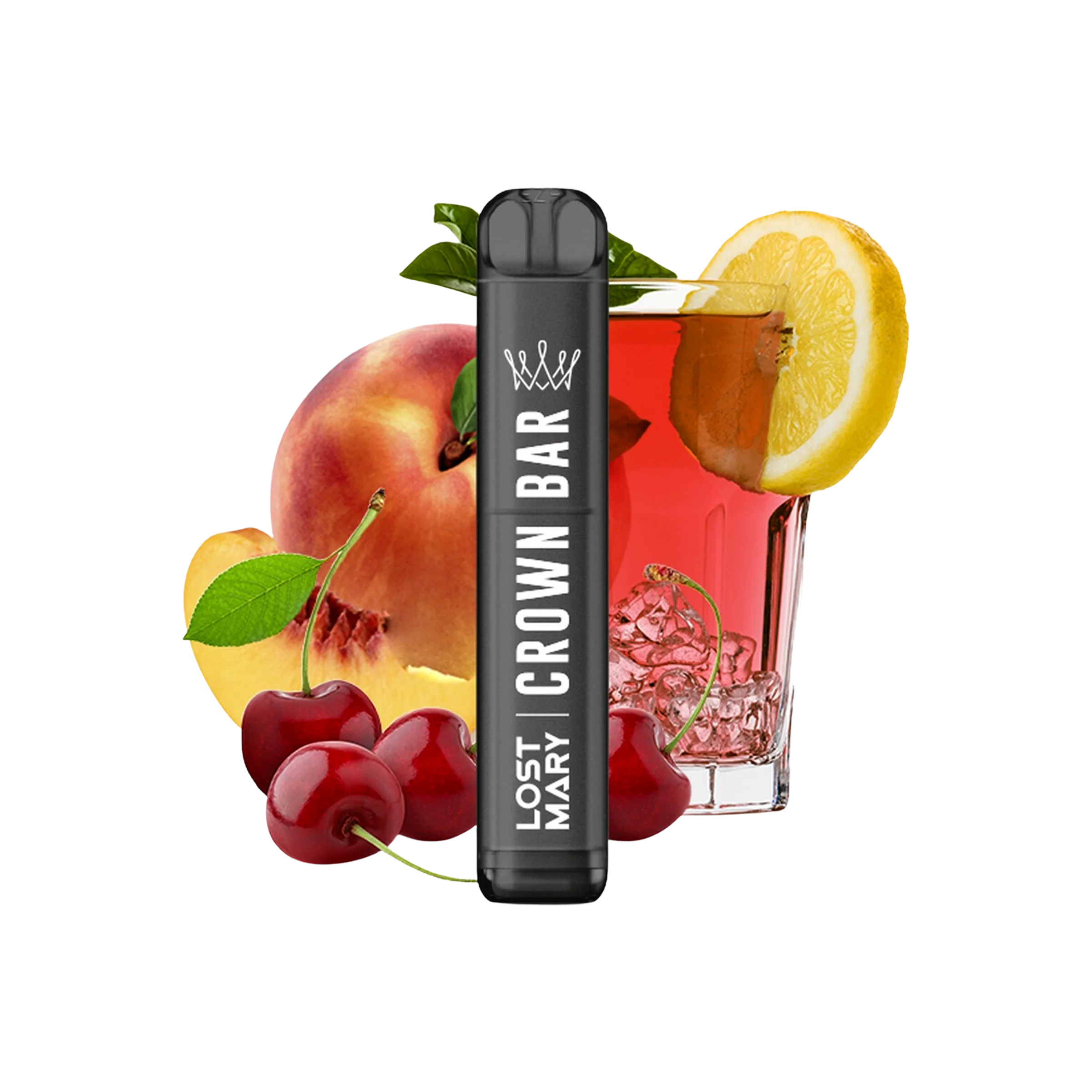 Crown Bar - Einweg-Vape - Cherry Peach Lemonade - 20 mg | Alle neuen Sorten günstig online kaufen - Hookain E-Shisha Onlineshop